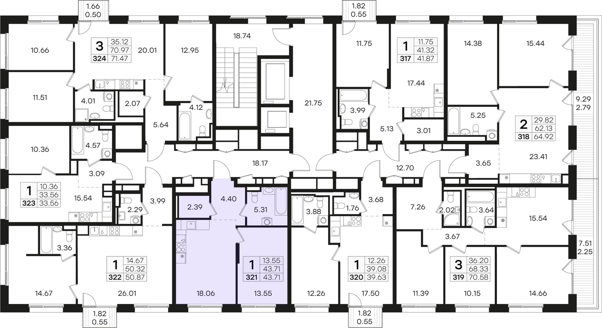 Расположение на этаже