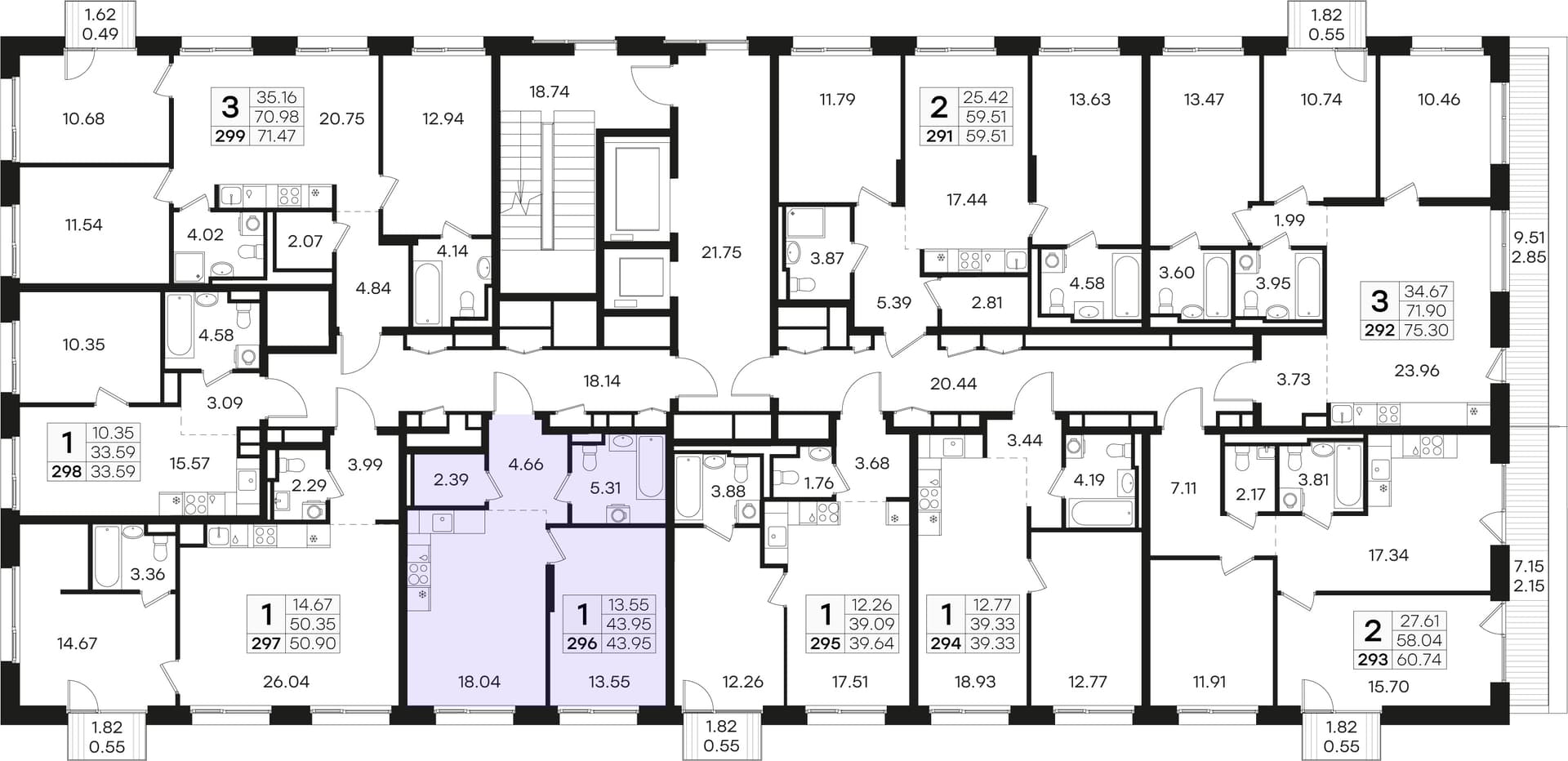 Расположение на этаже