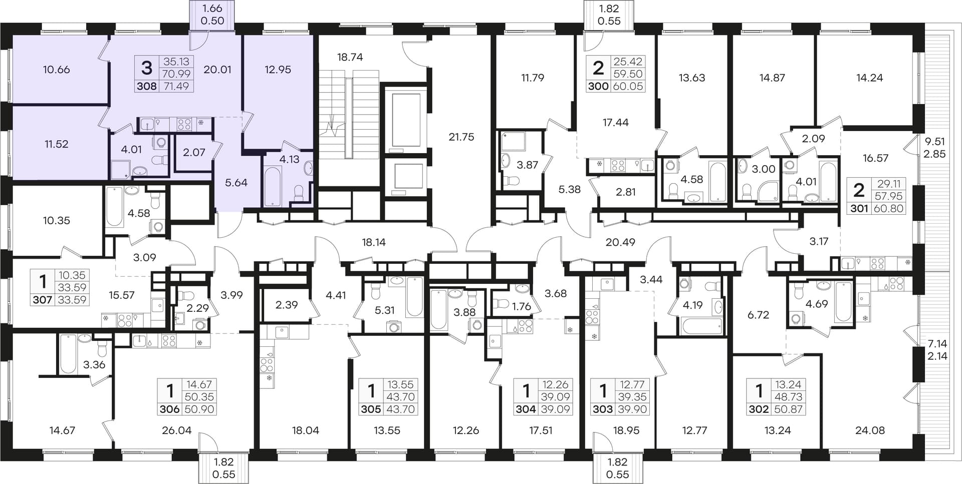 Расположение на этаже