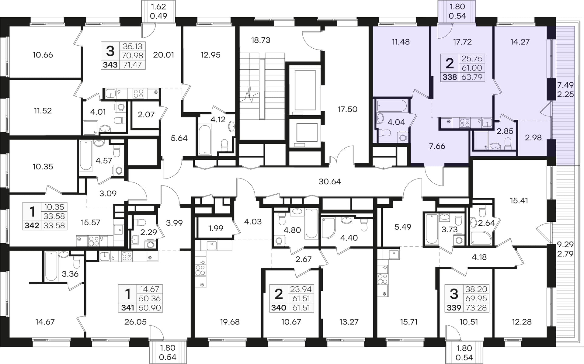 Расположение на этаже