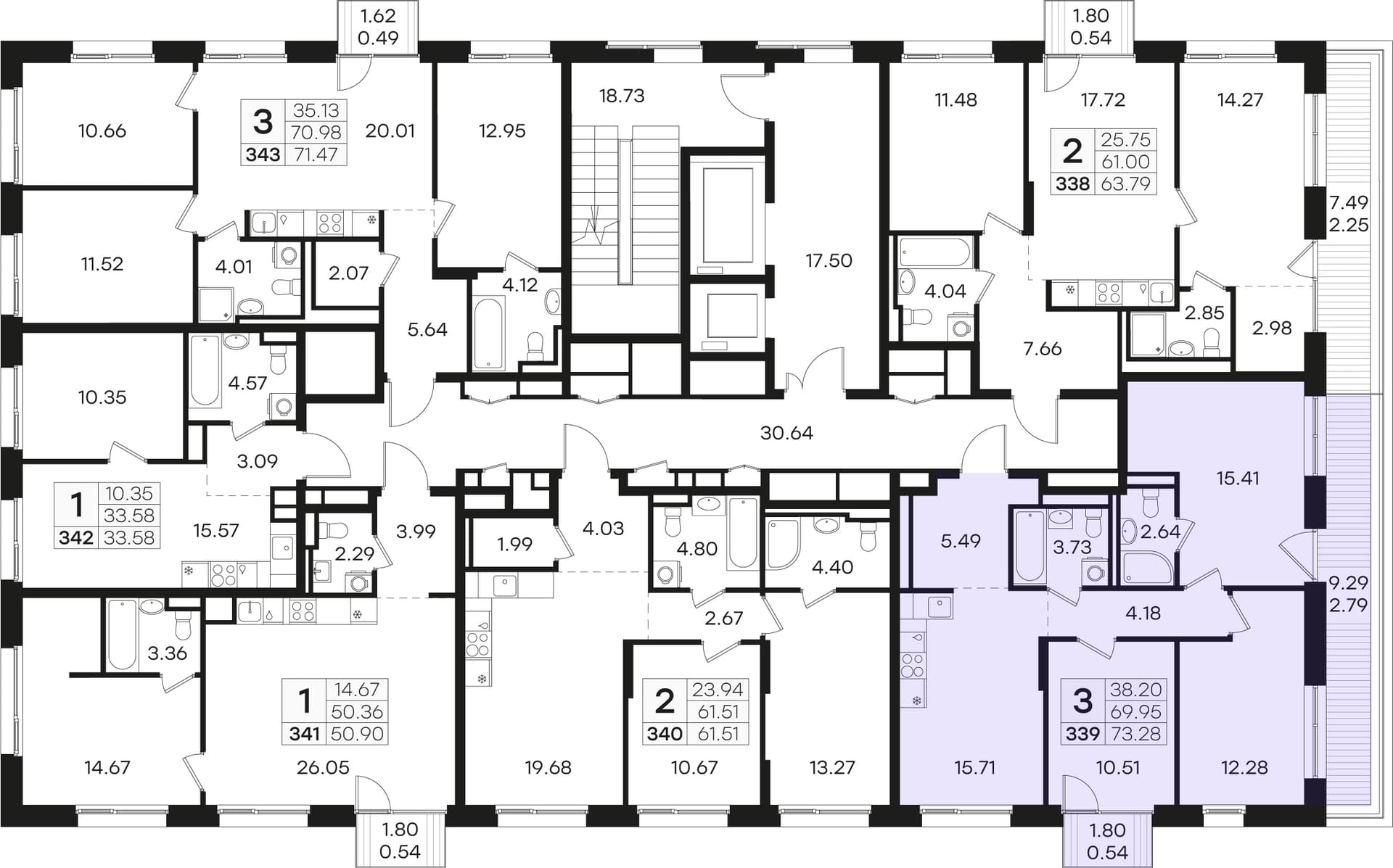 Расположение на этаже