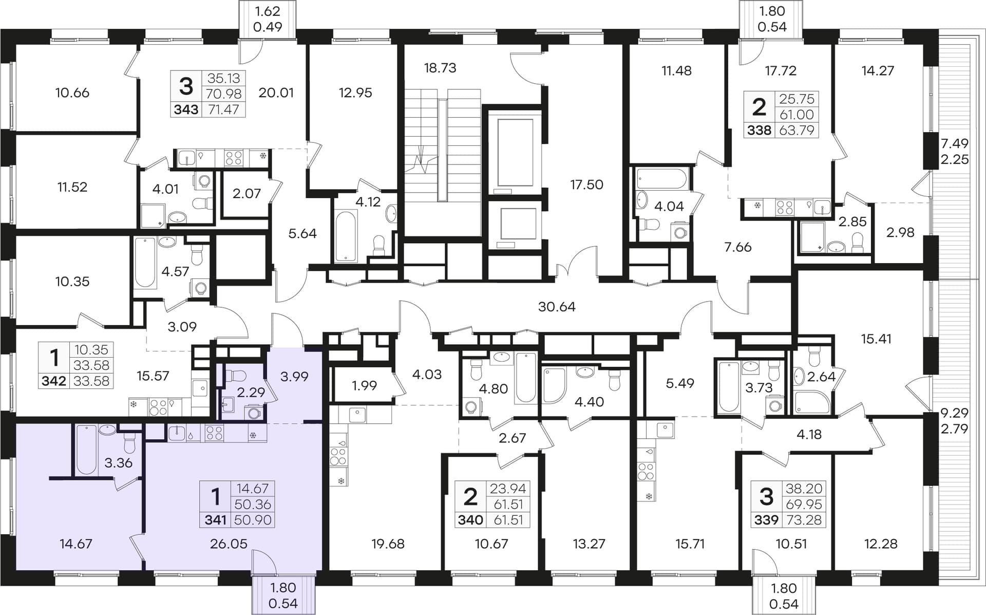 Расположение на этаже