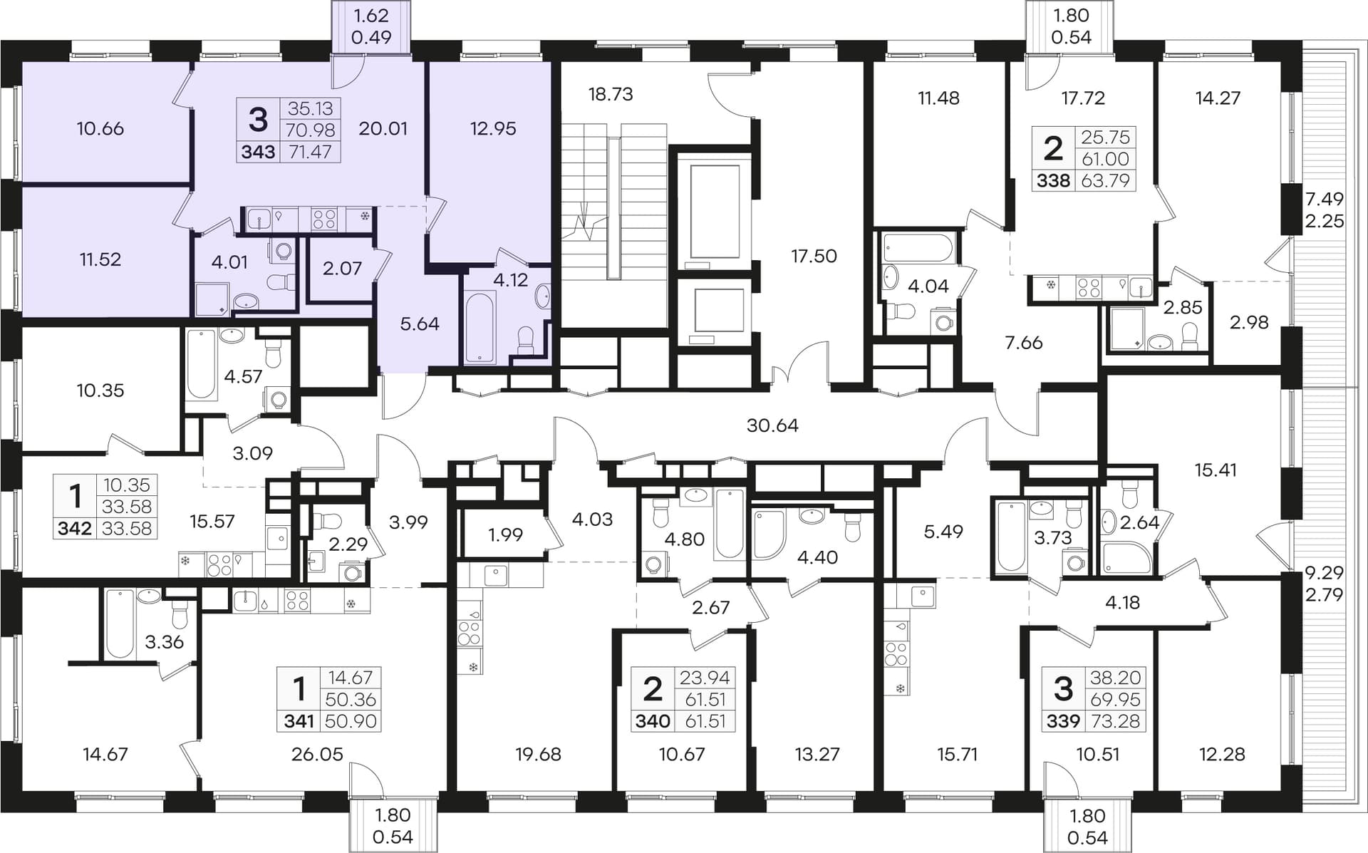 Расположение на этаже