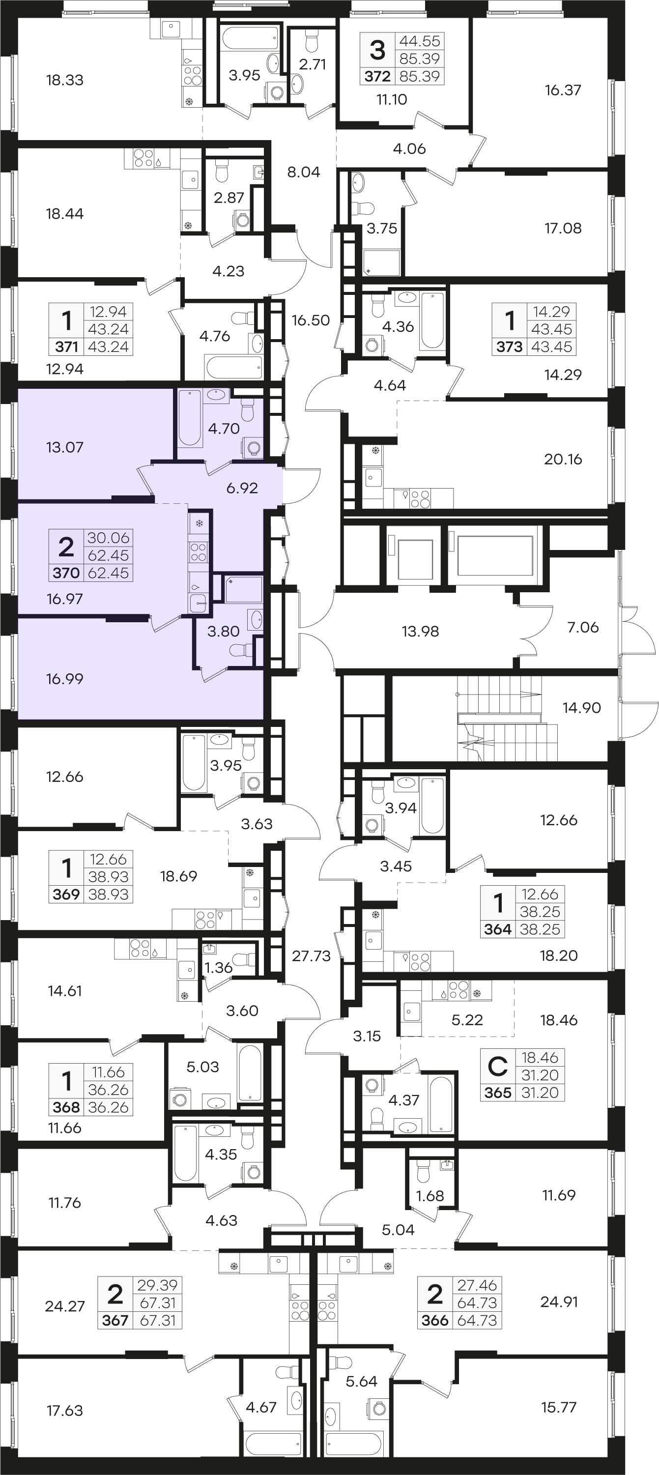 Расположение на этаже