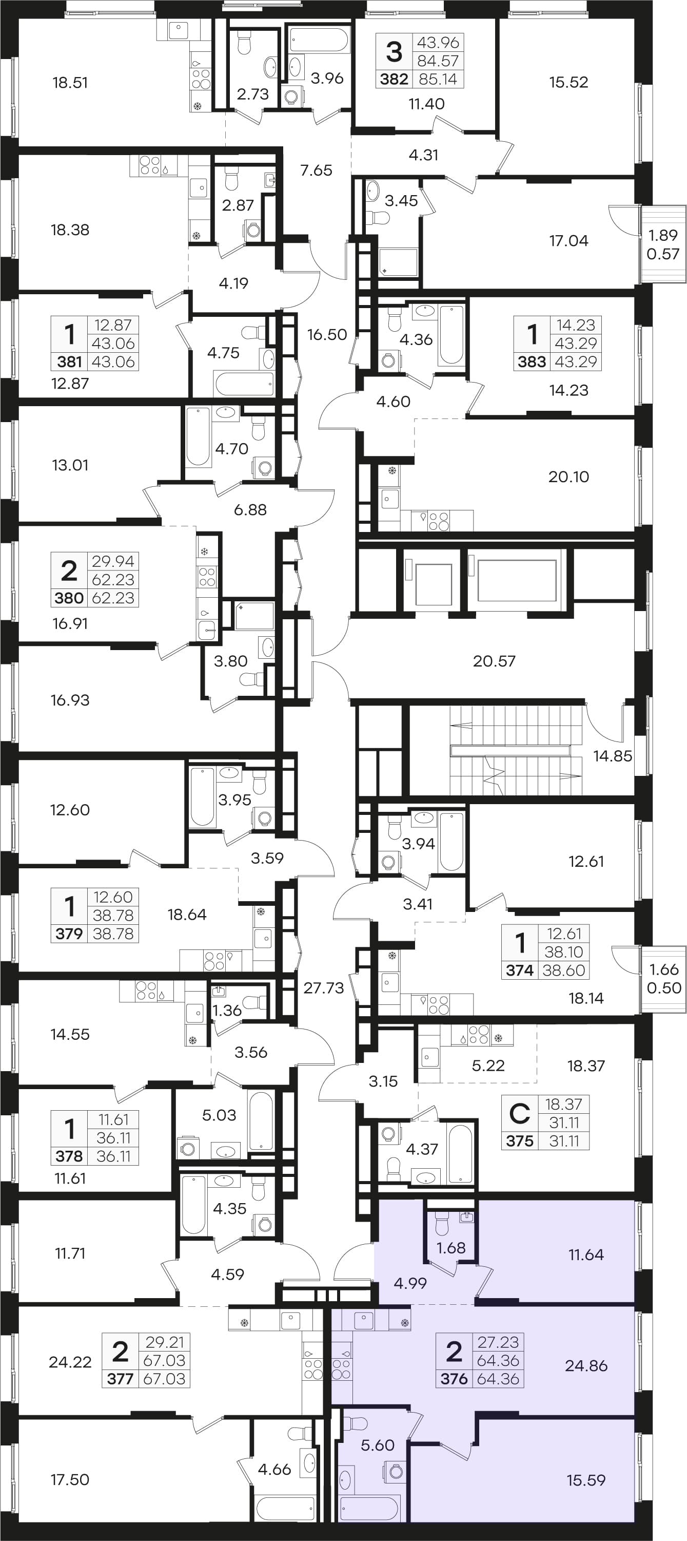 Расположение на этаже