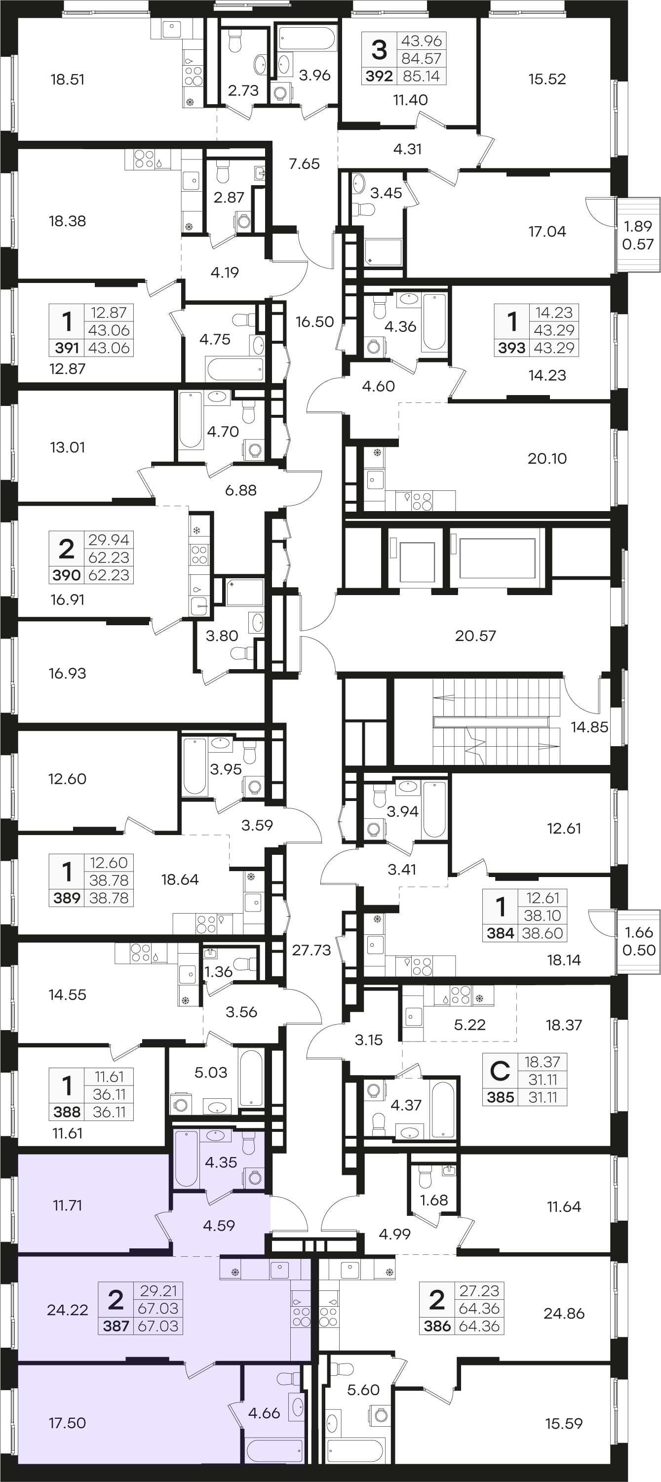 Расположение на этаже