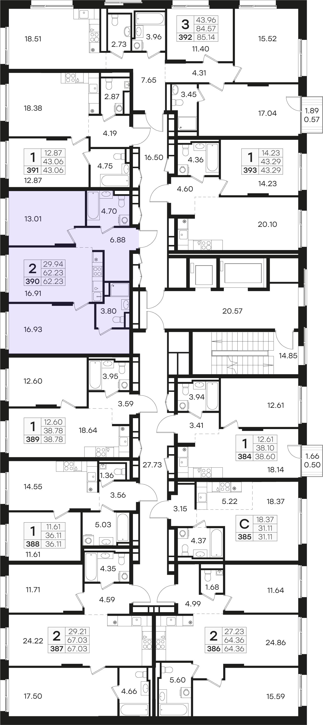 Расположение на этаже