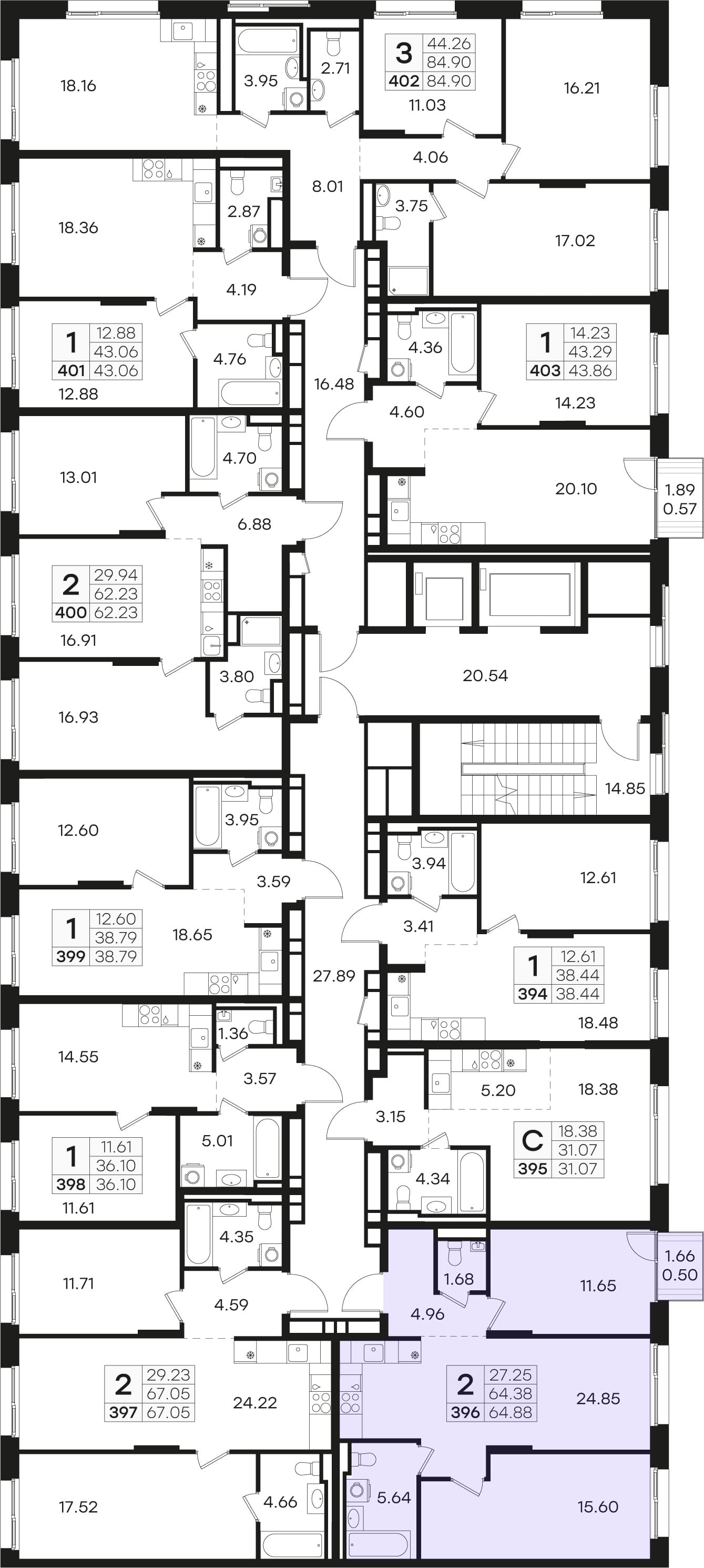 Расположение на этаже