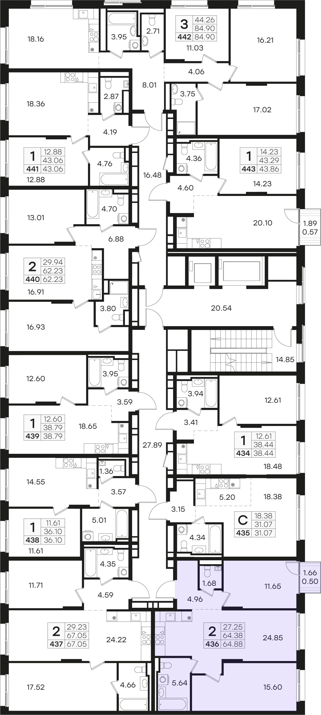 Расположение на этаже