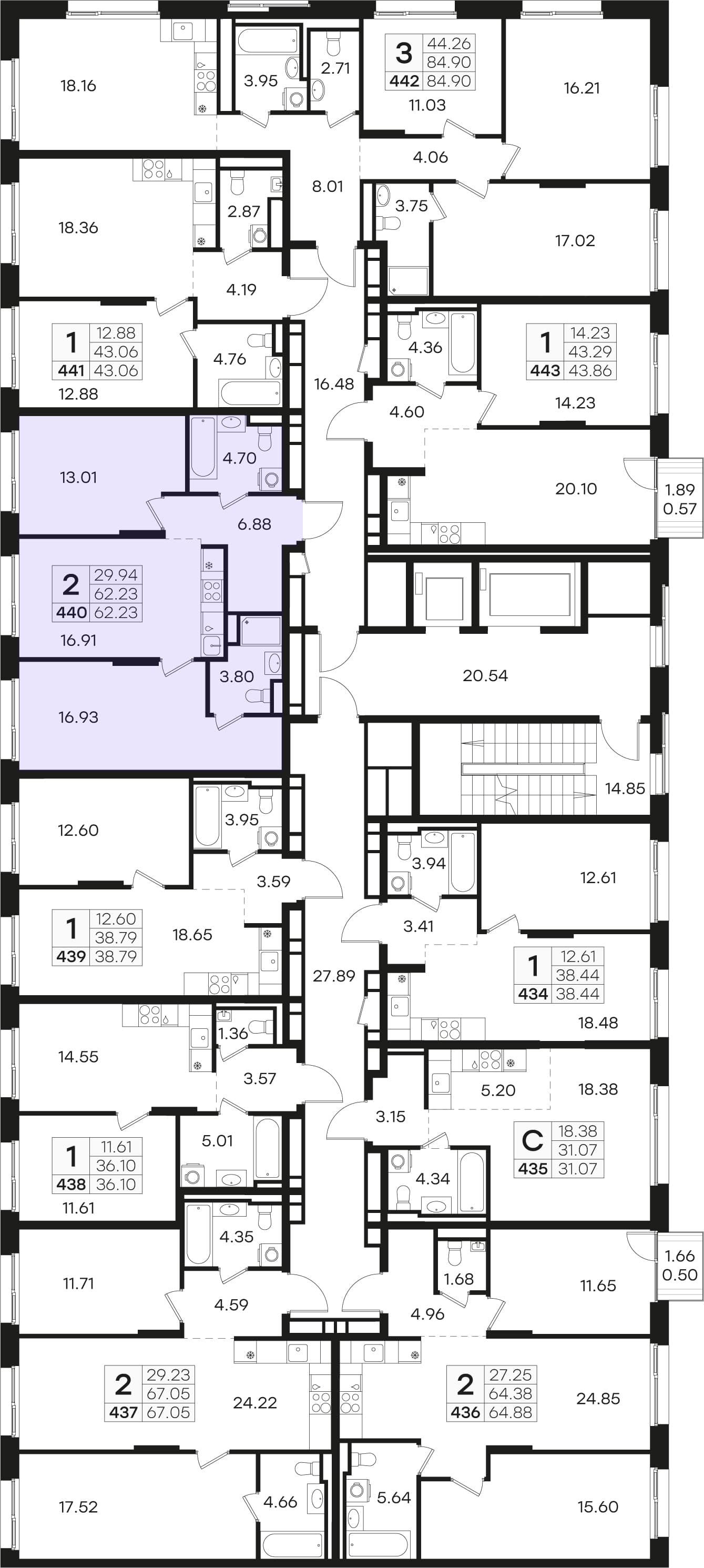 Расположение на этаже