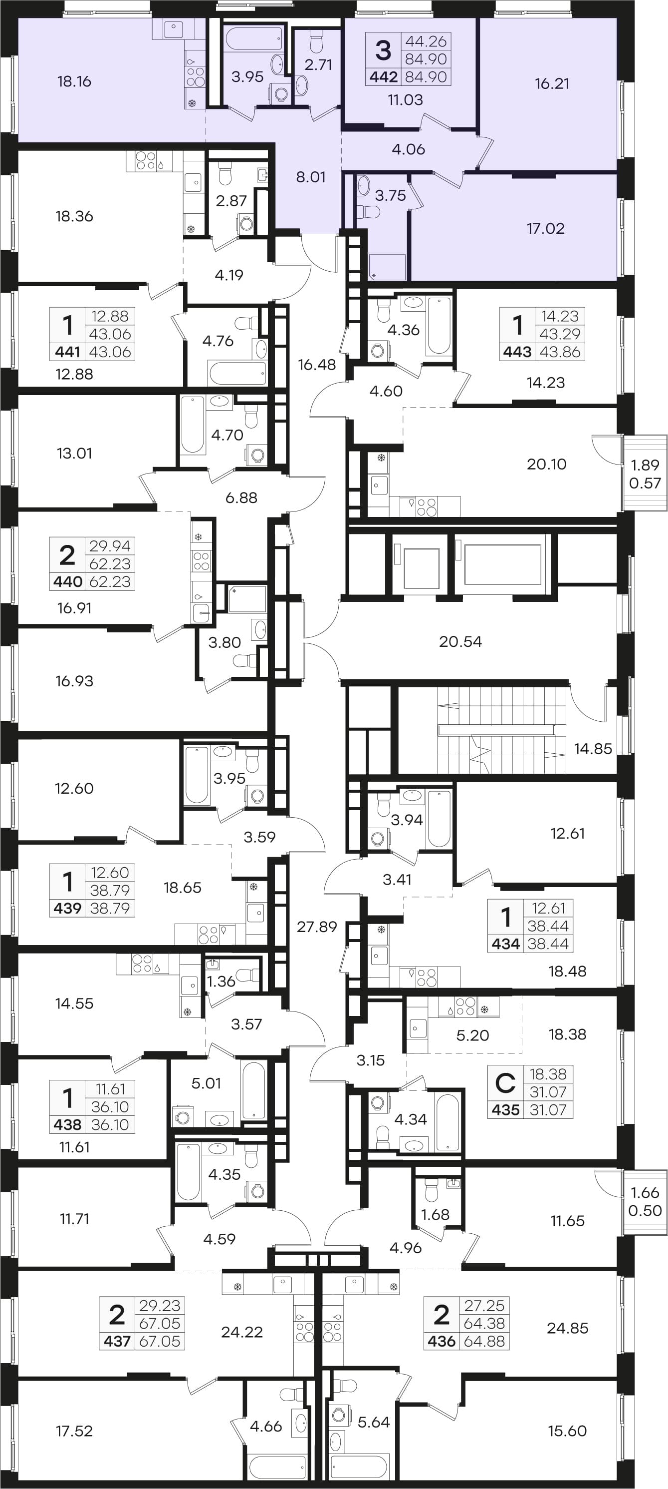 Расположение на этаже