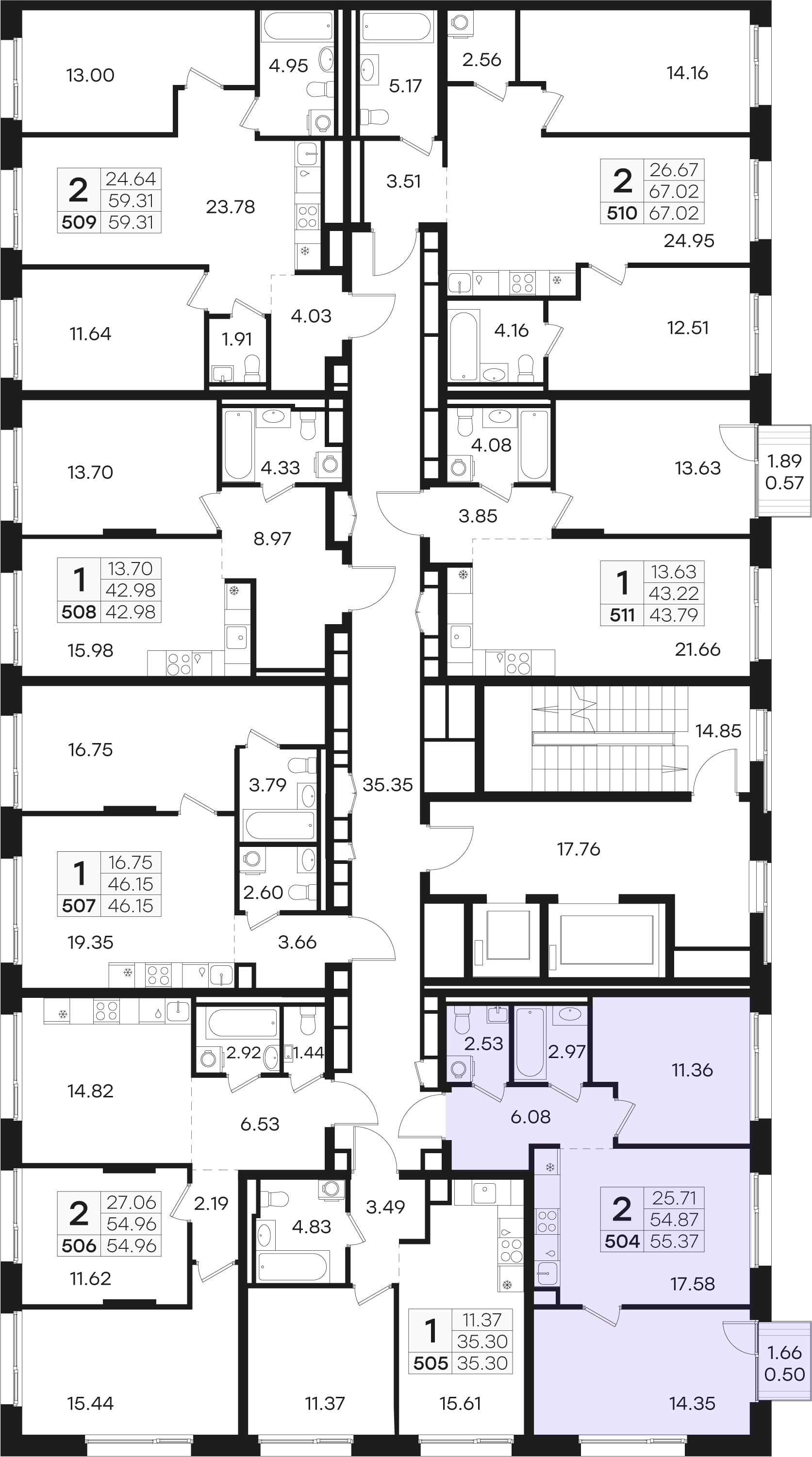 Расположение на этаже