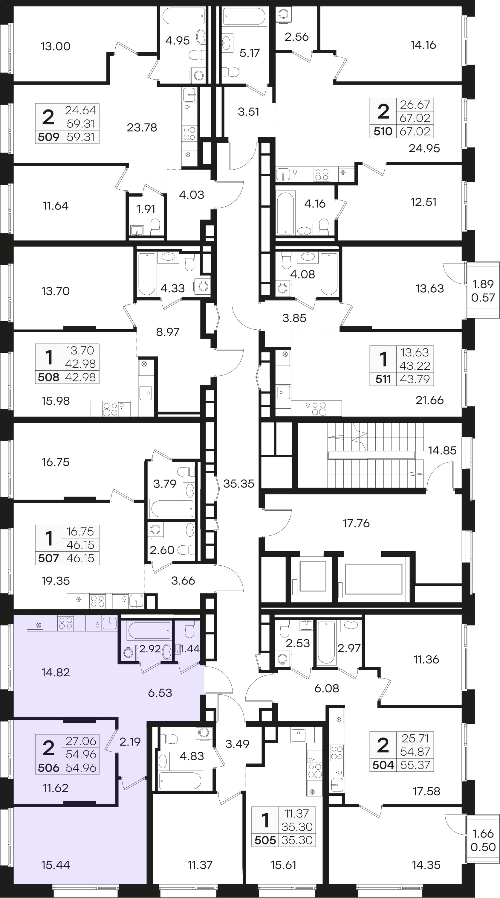 Расположение на этаже