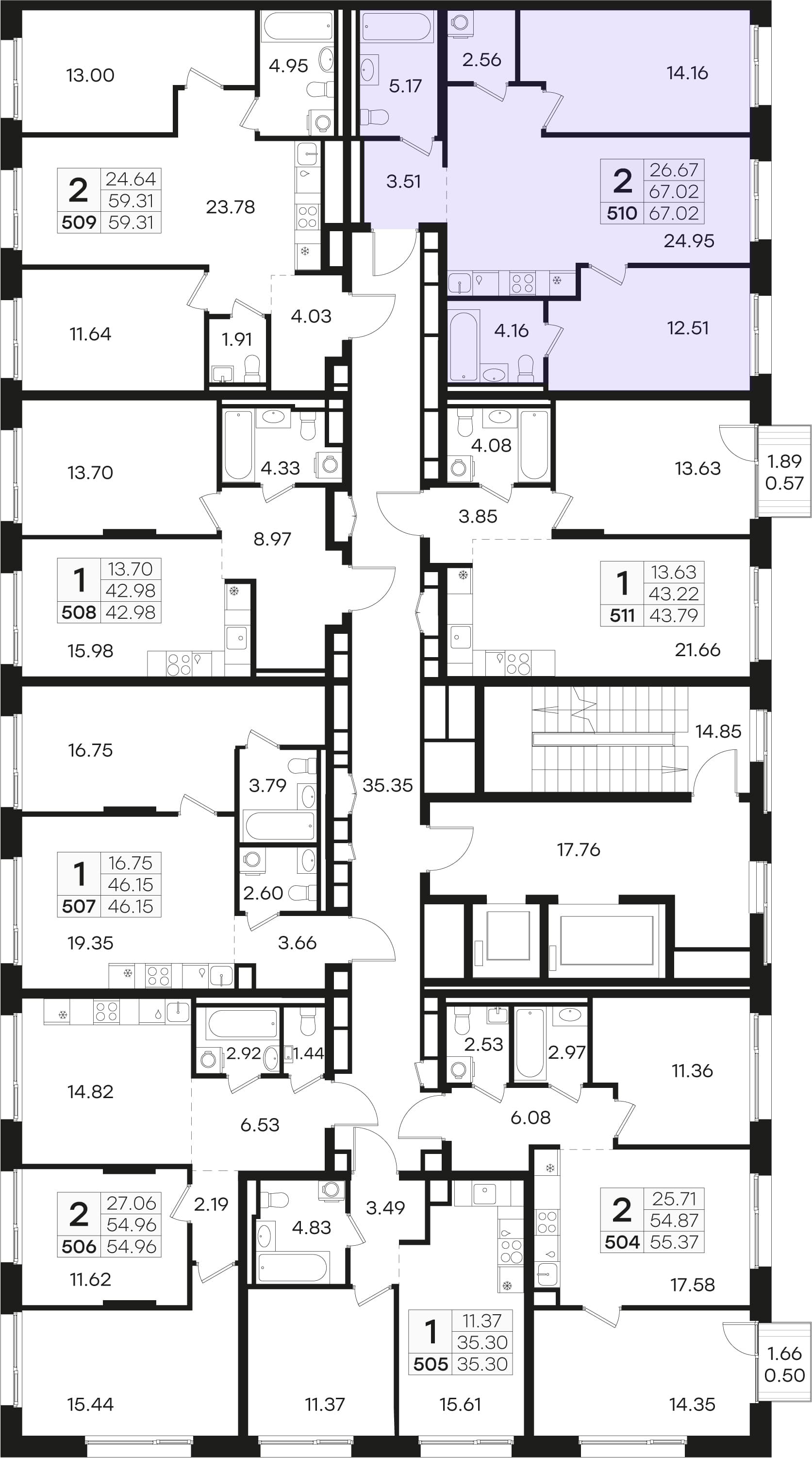 Расположение на этаже