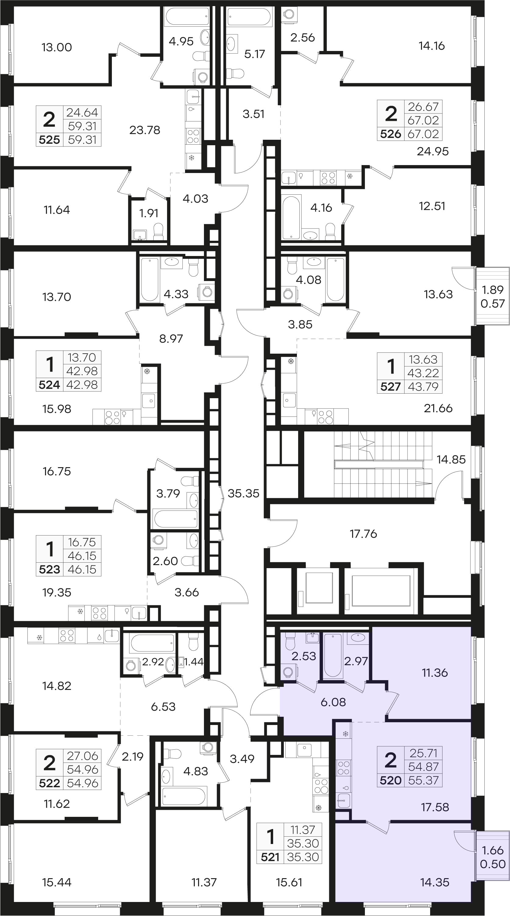 Расположение на этаже