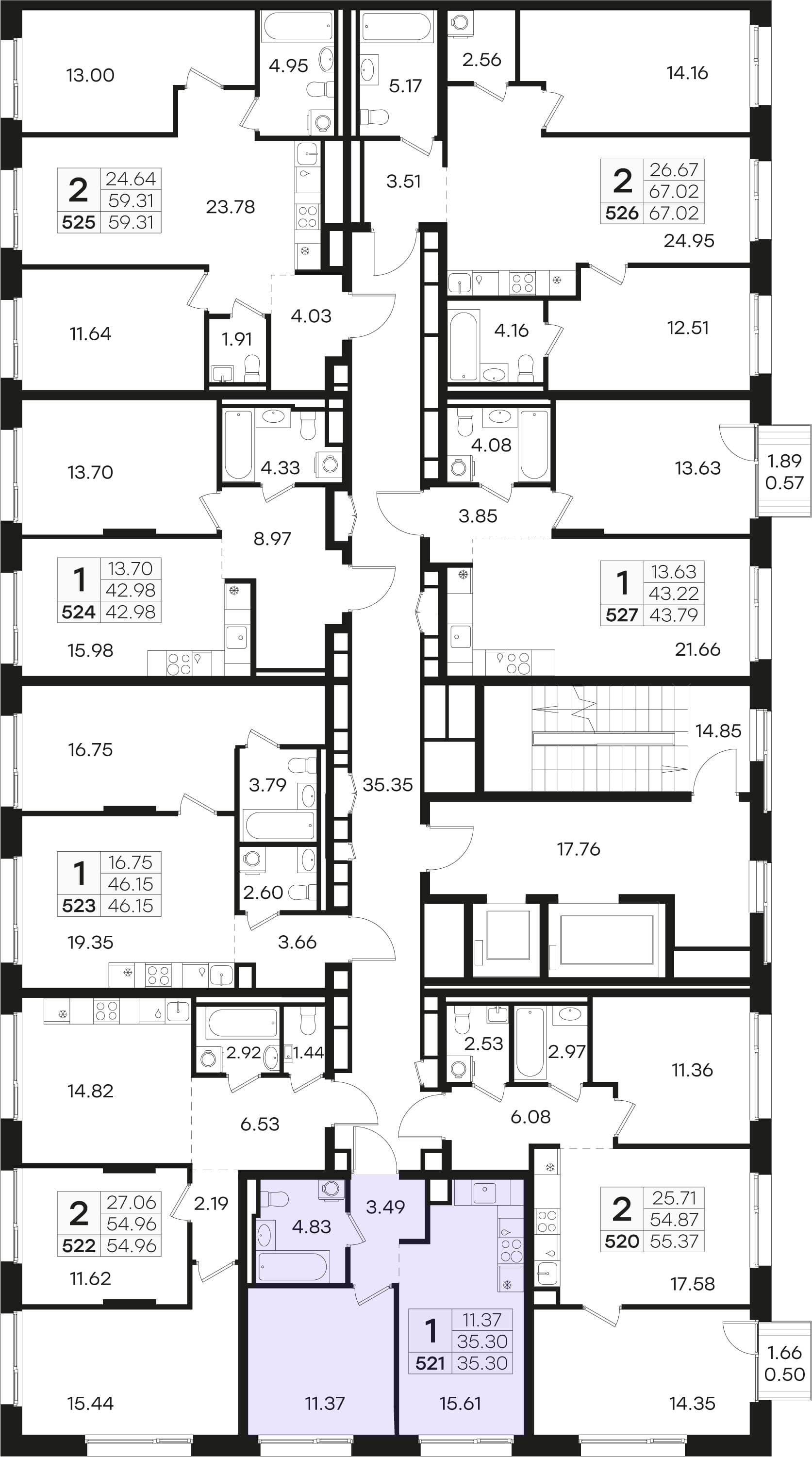 Расположение на этаже