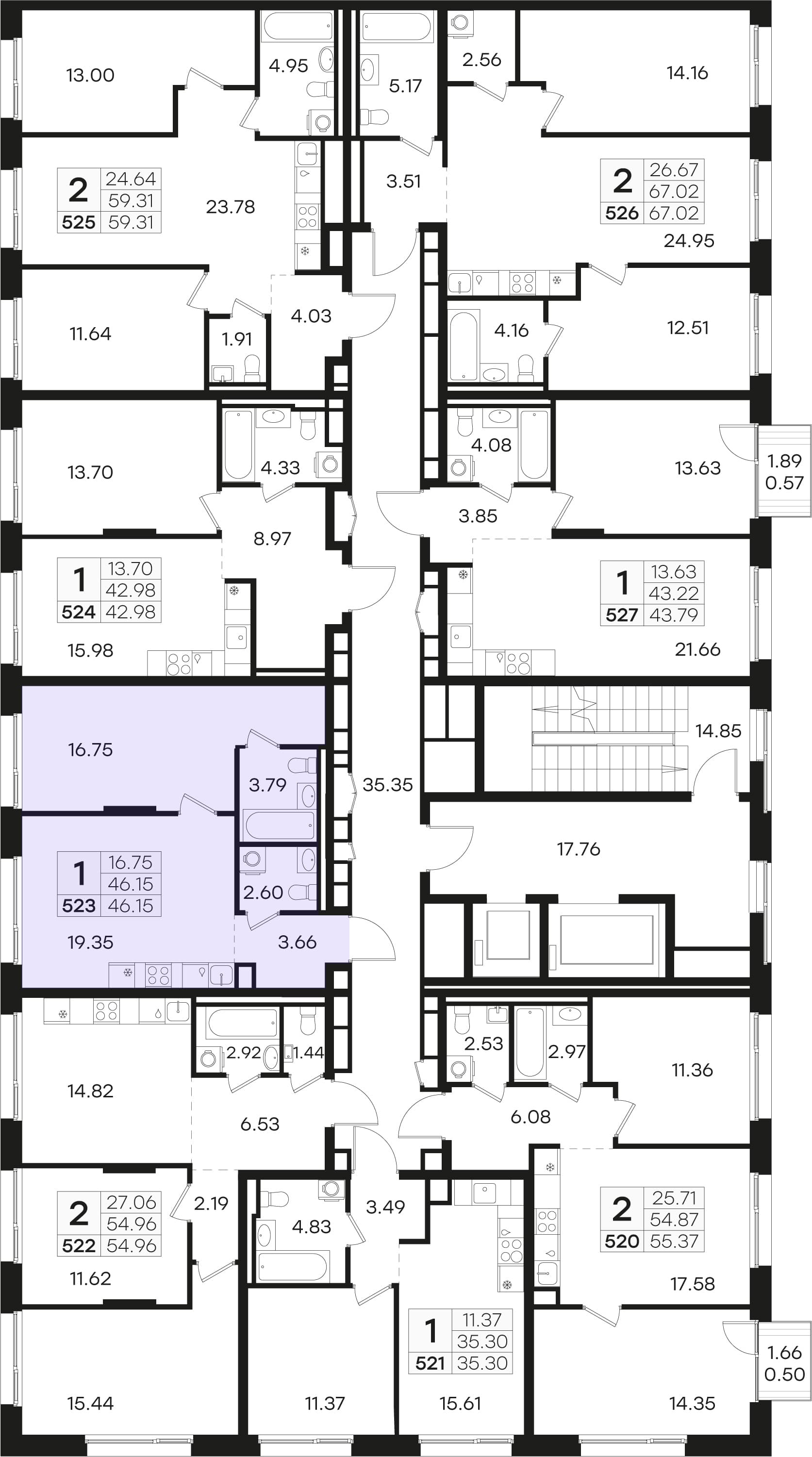 Расположение на этаже