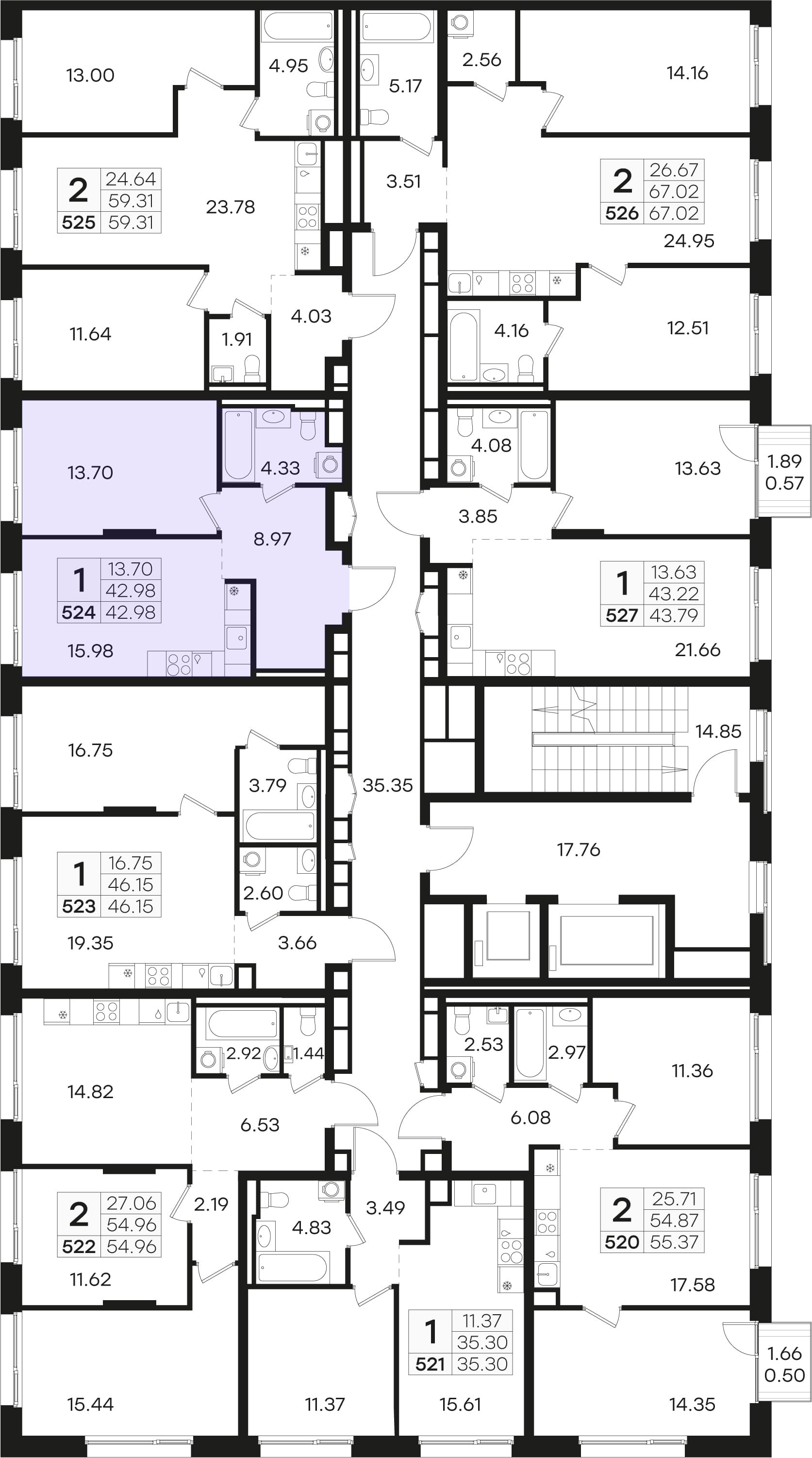 Расположение на этаже