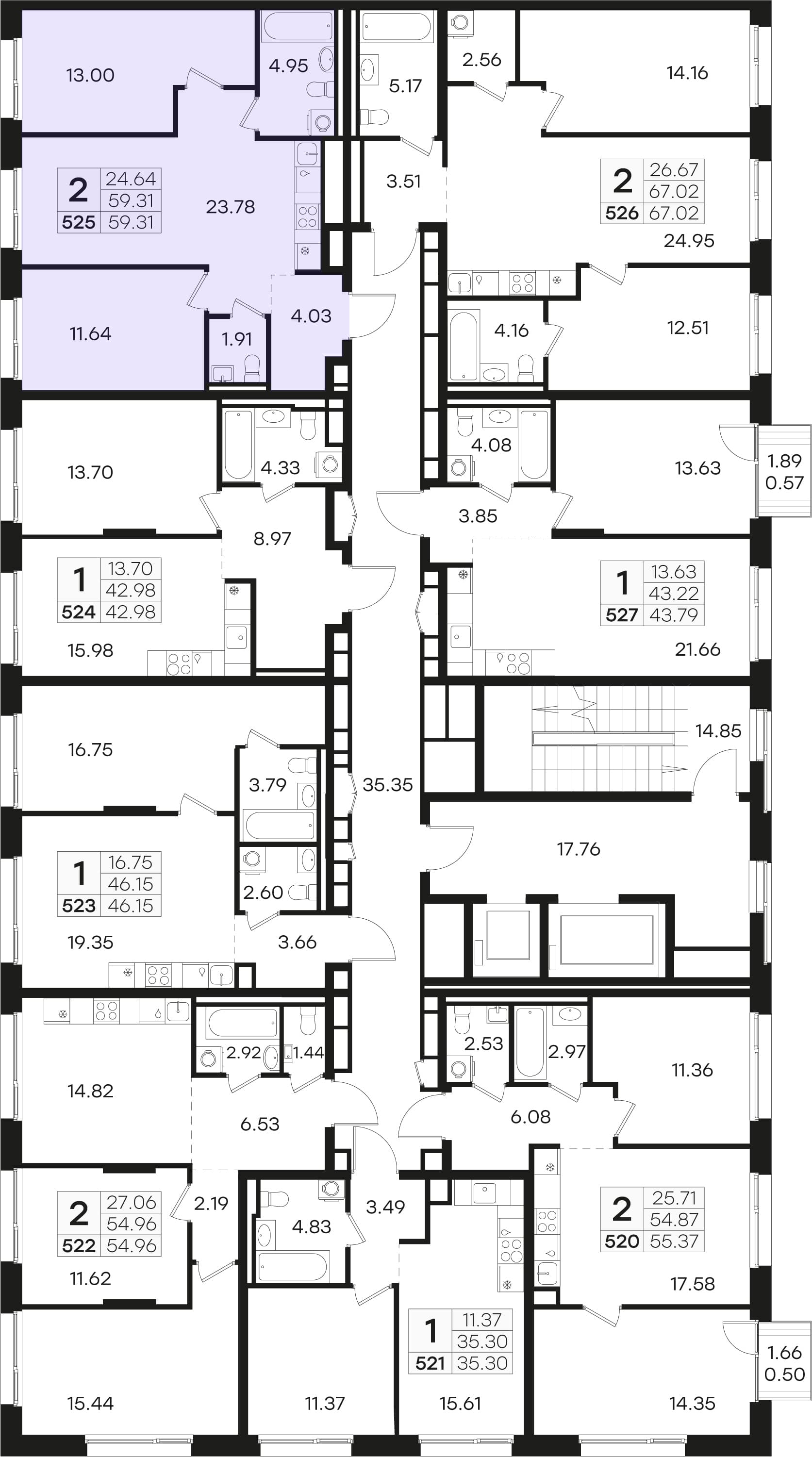 Расположение на этаже