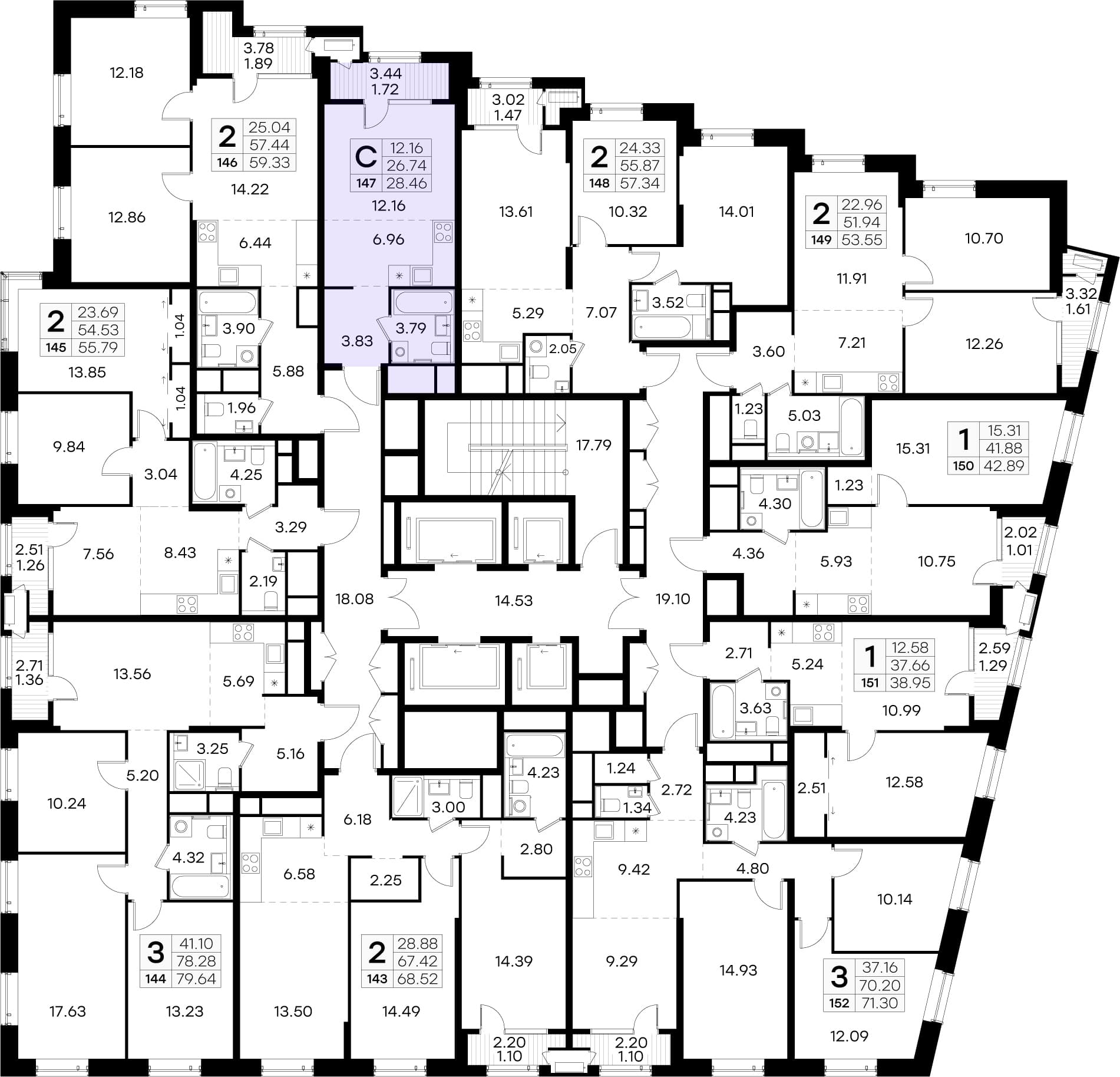 Расположение на этаже