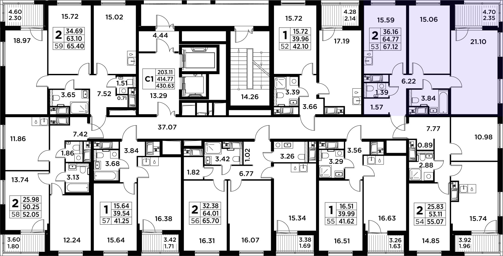 Расположение на этаже