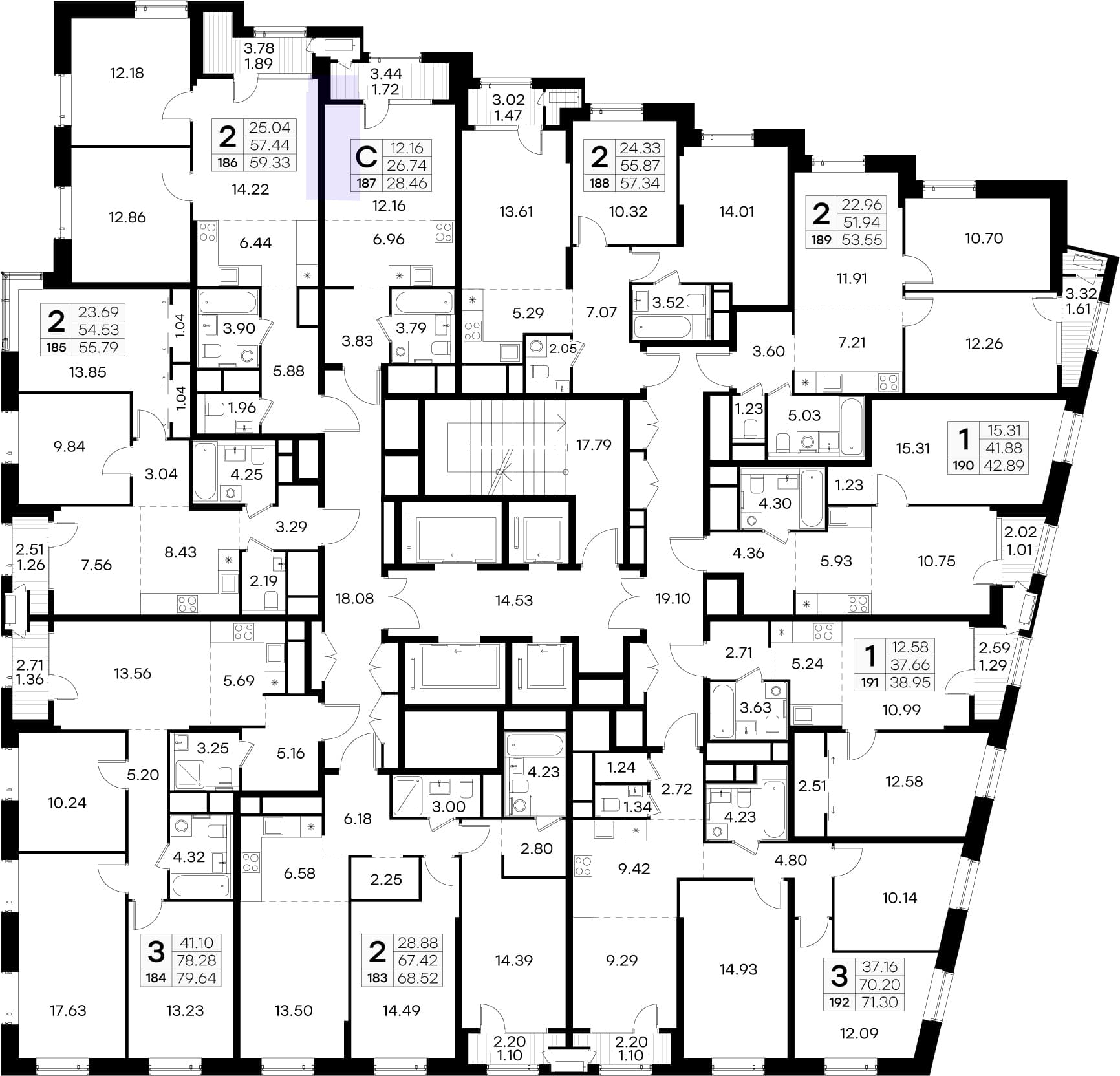 Расположение на этаже