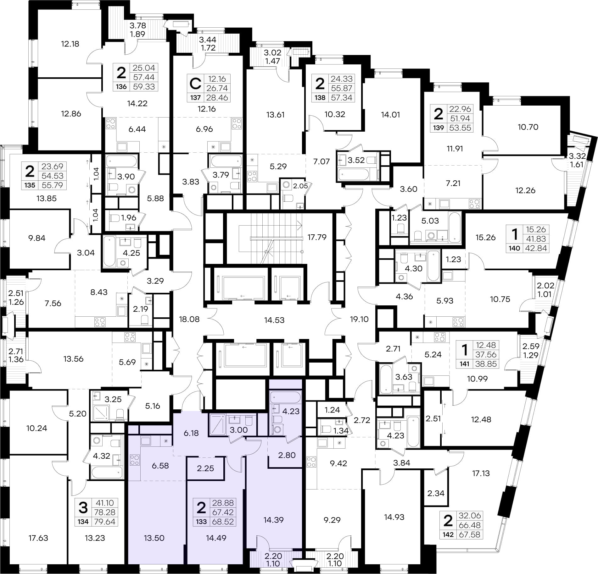 Расположение на этаже