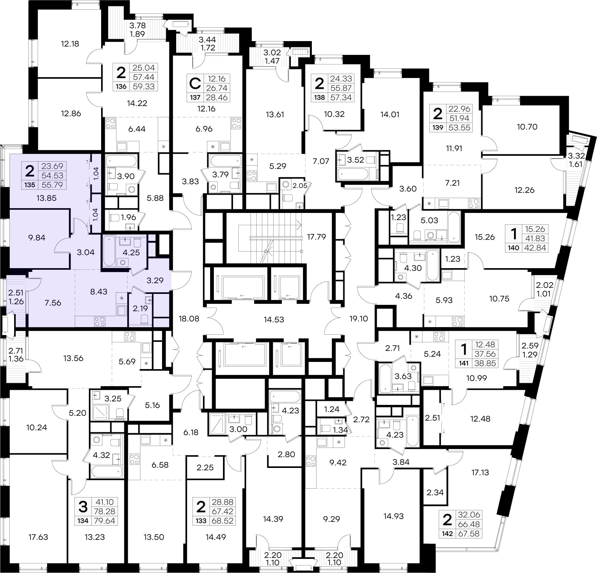 Расположение на этаже