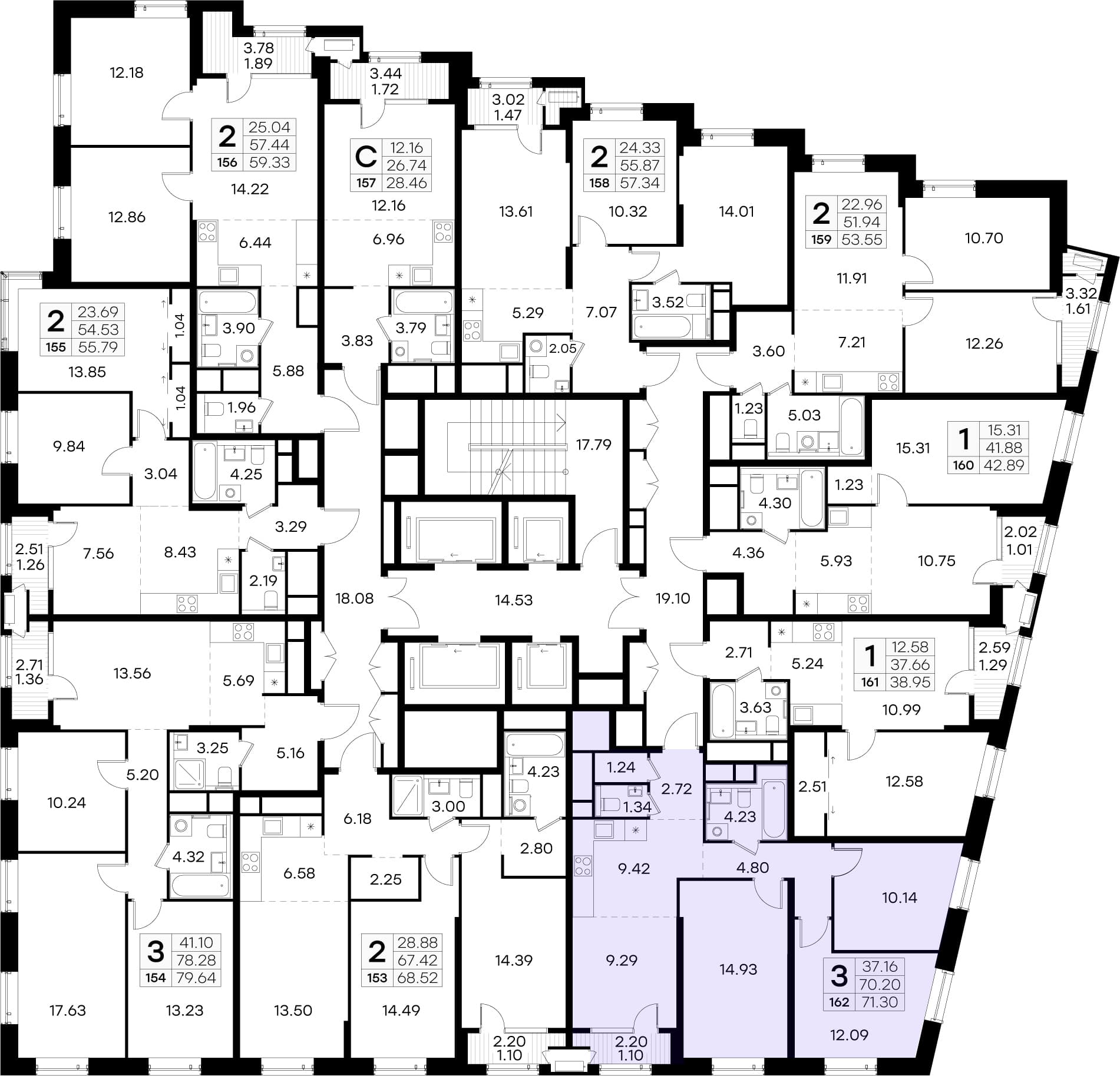 Расположение на этаже