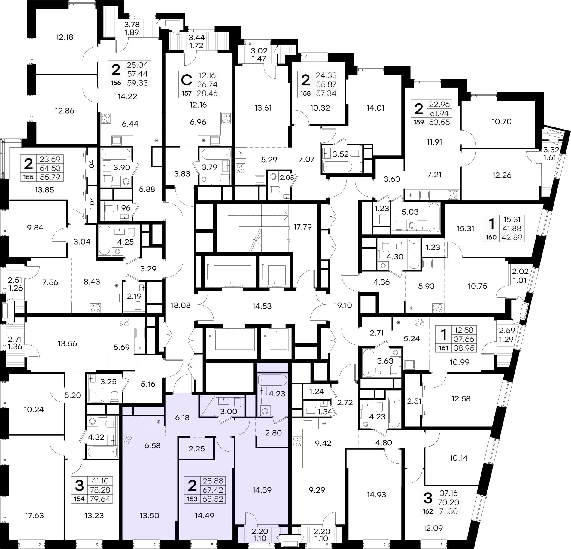 Расположение на этаже