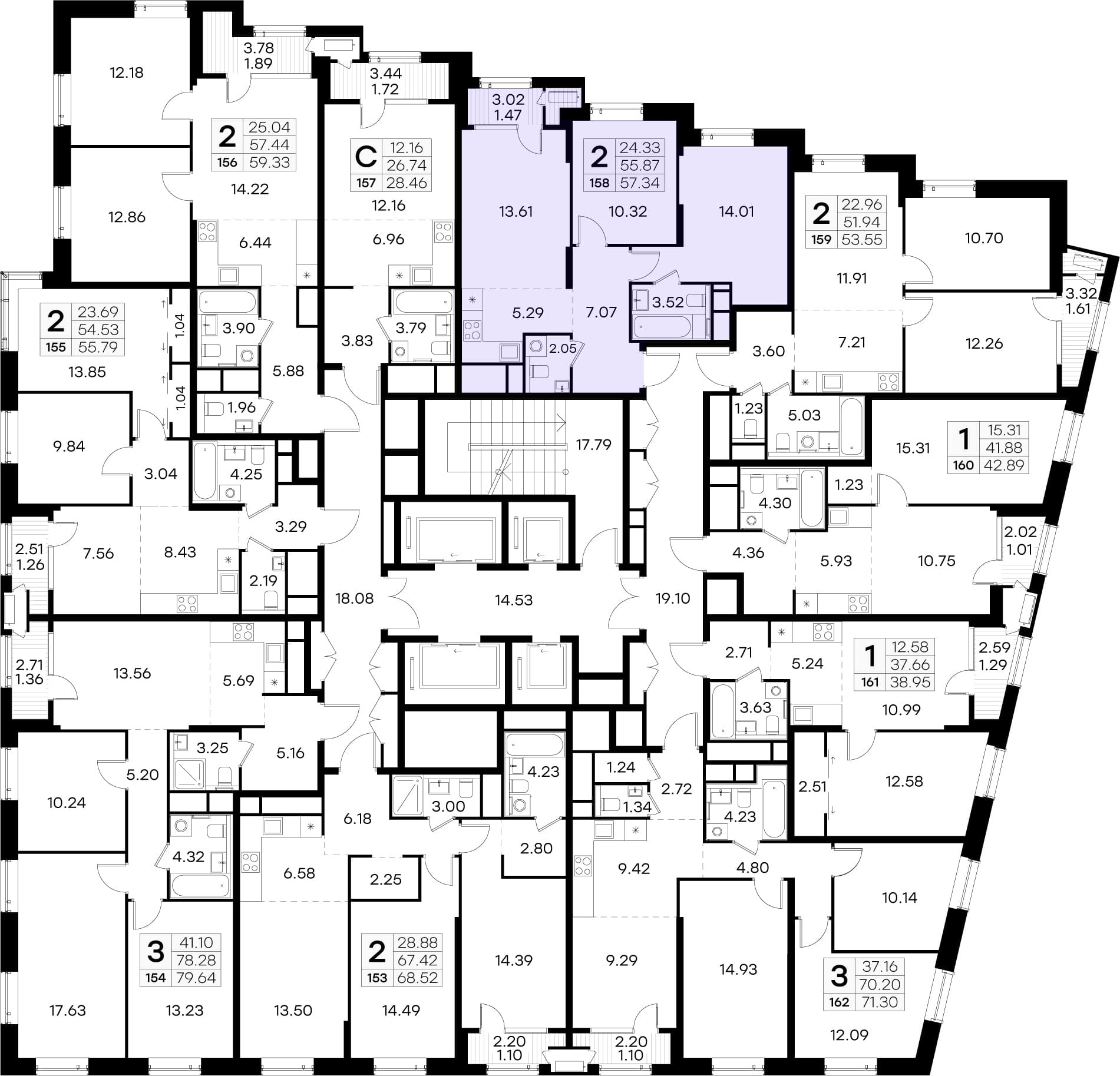 Расположение на этаже