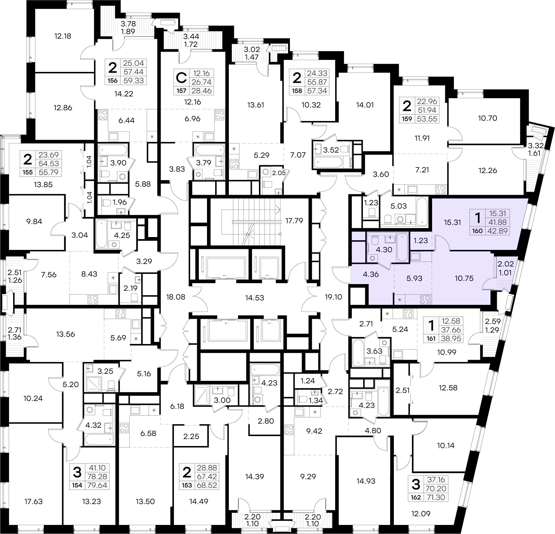 Расположение на этаже