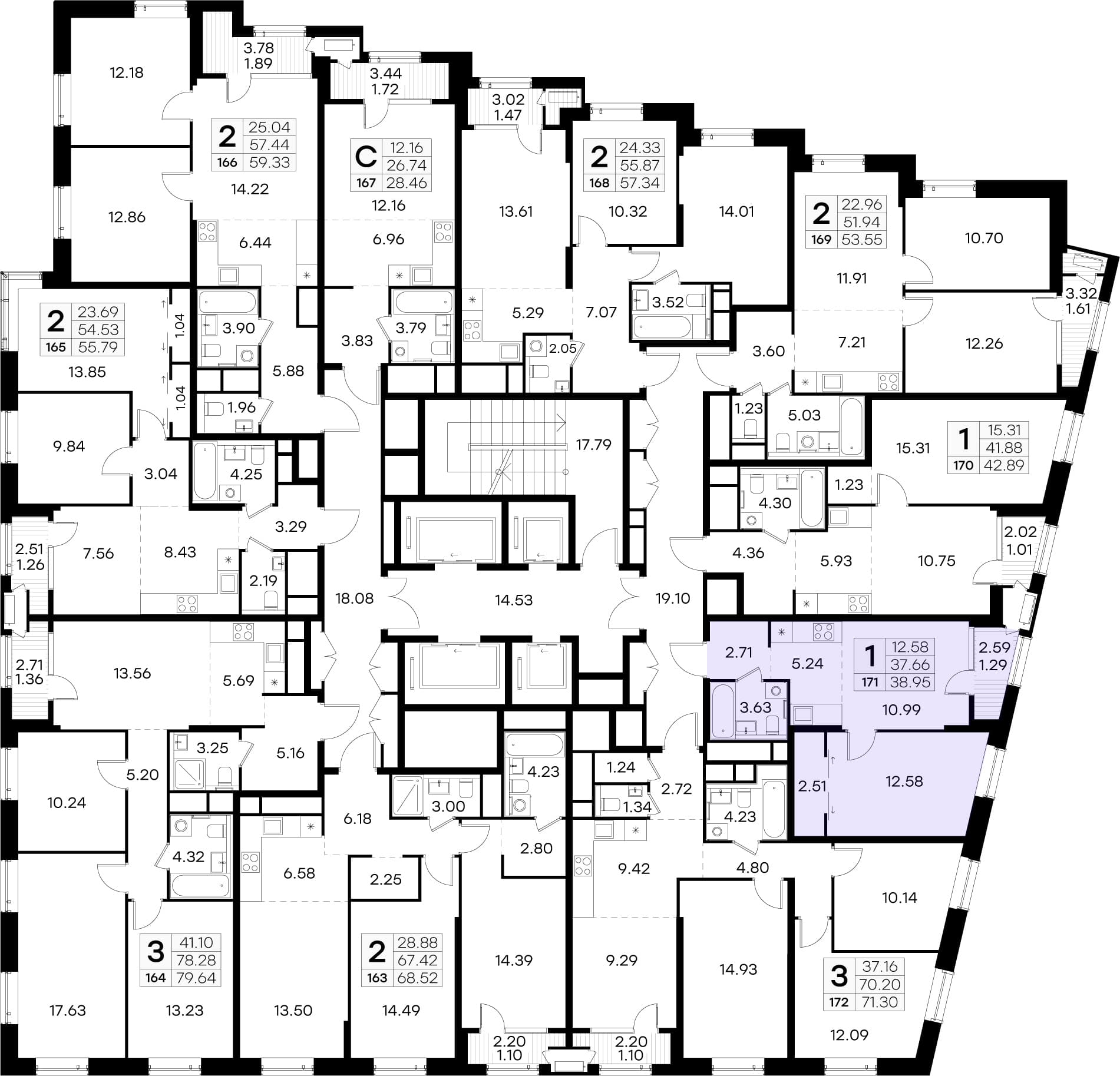 Расположение на этаже