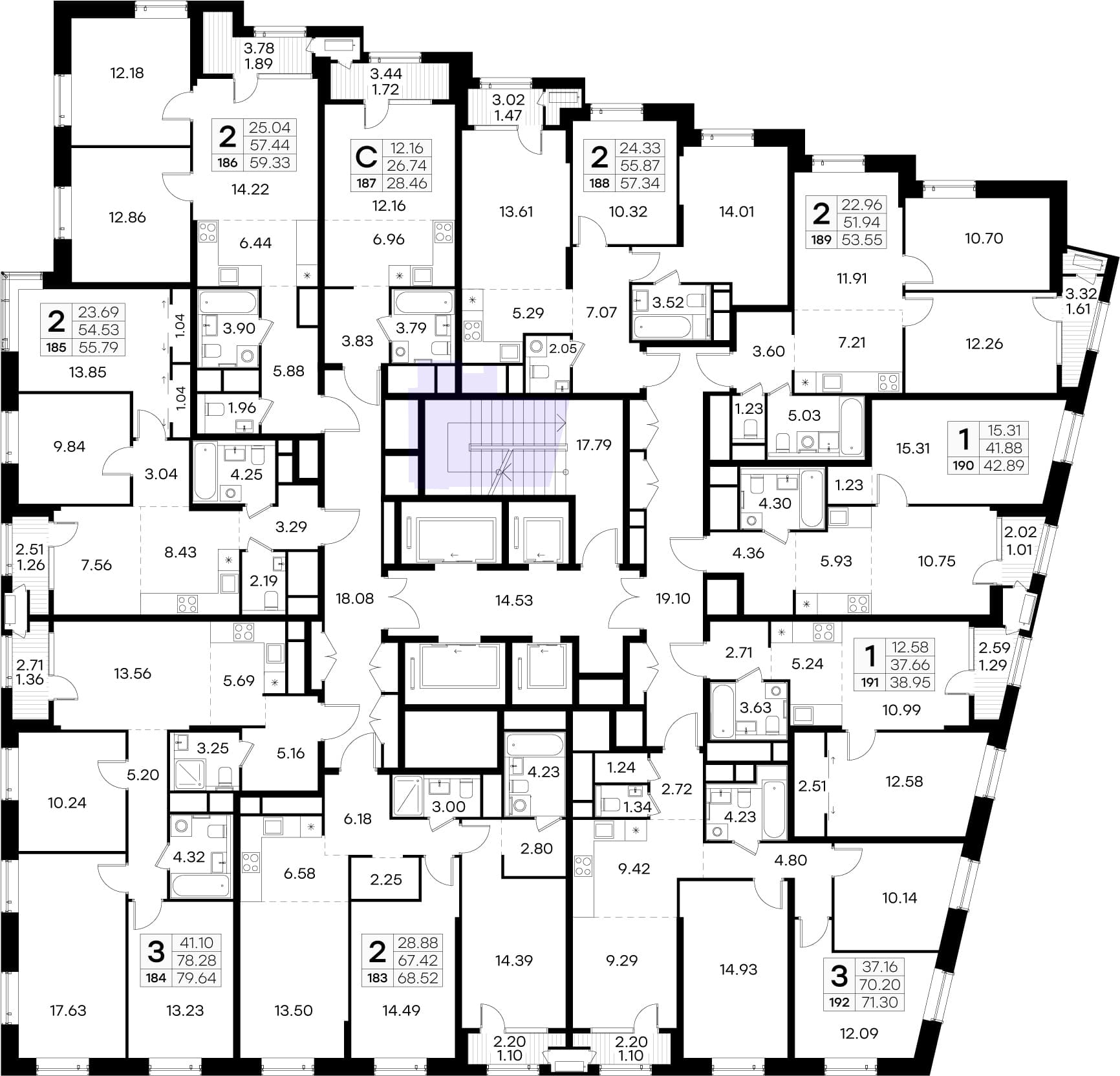 Расположение на этаже