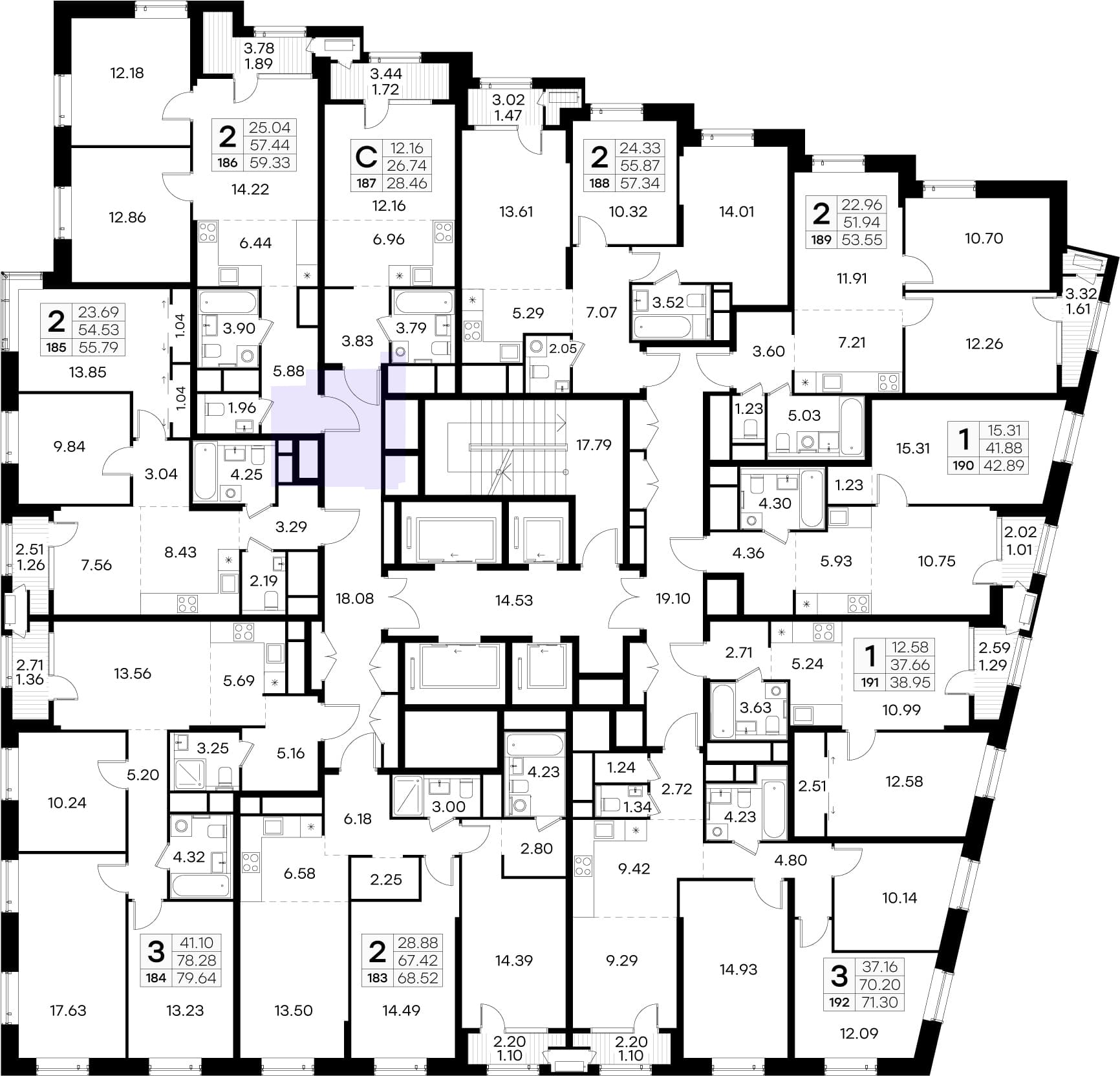 Расположение на этаже