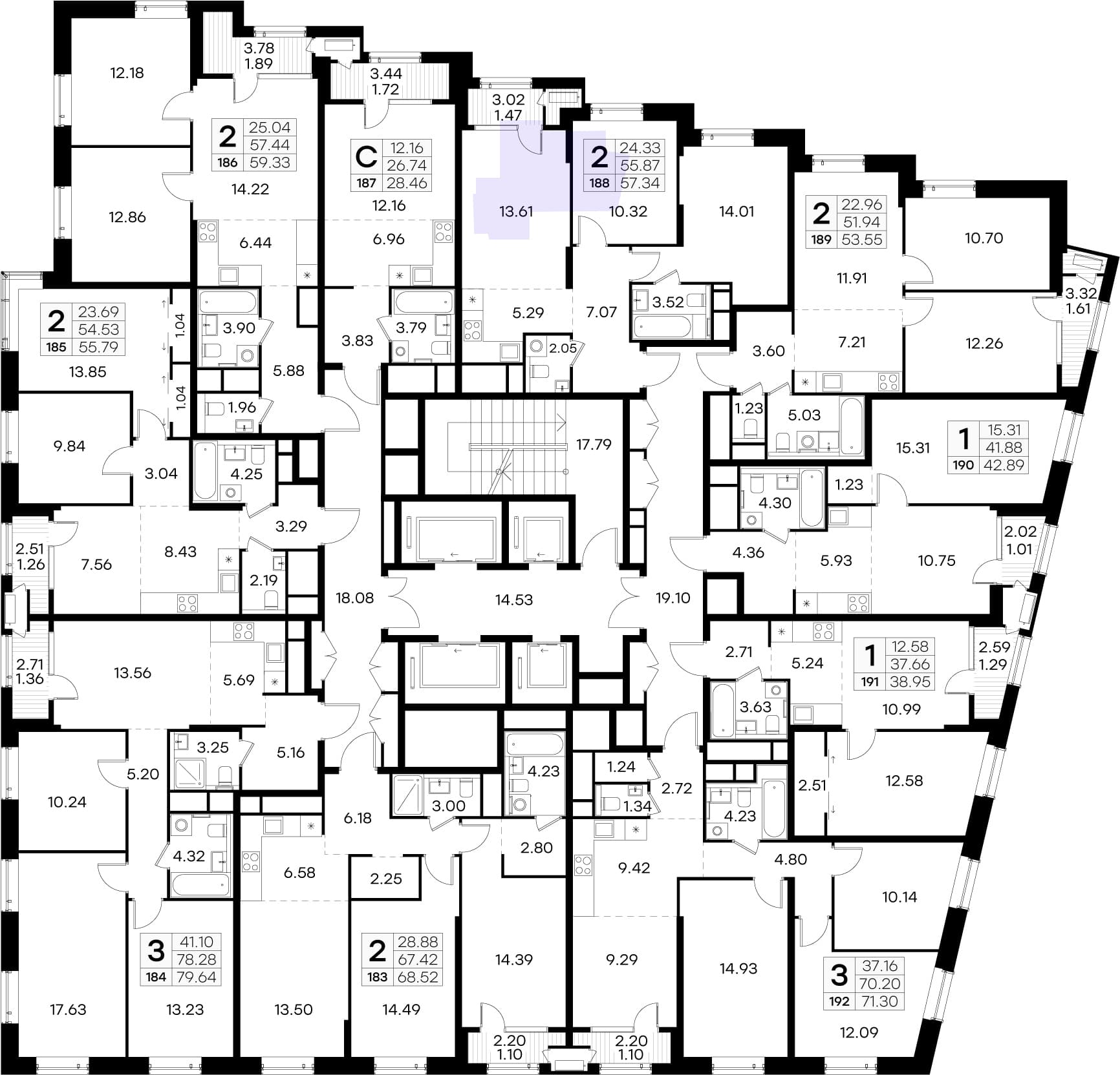 Расположение на этаже