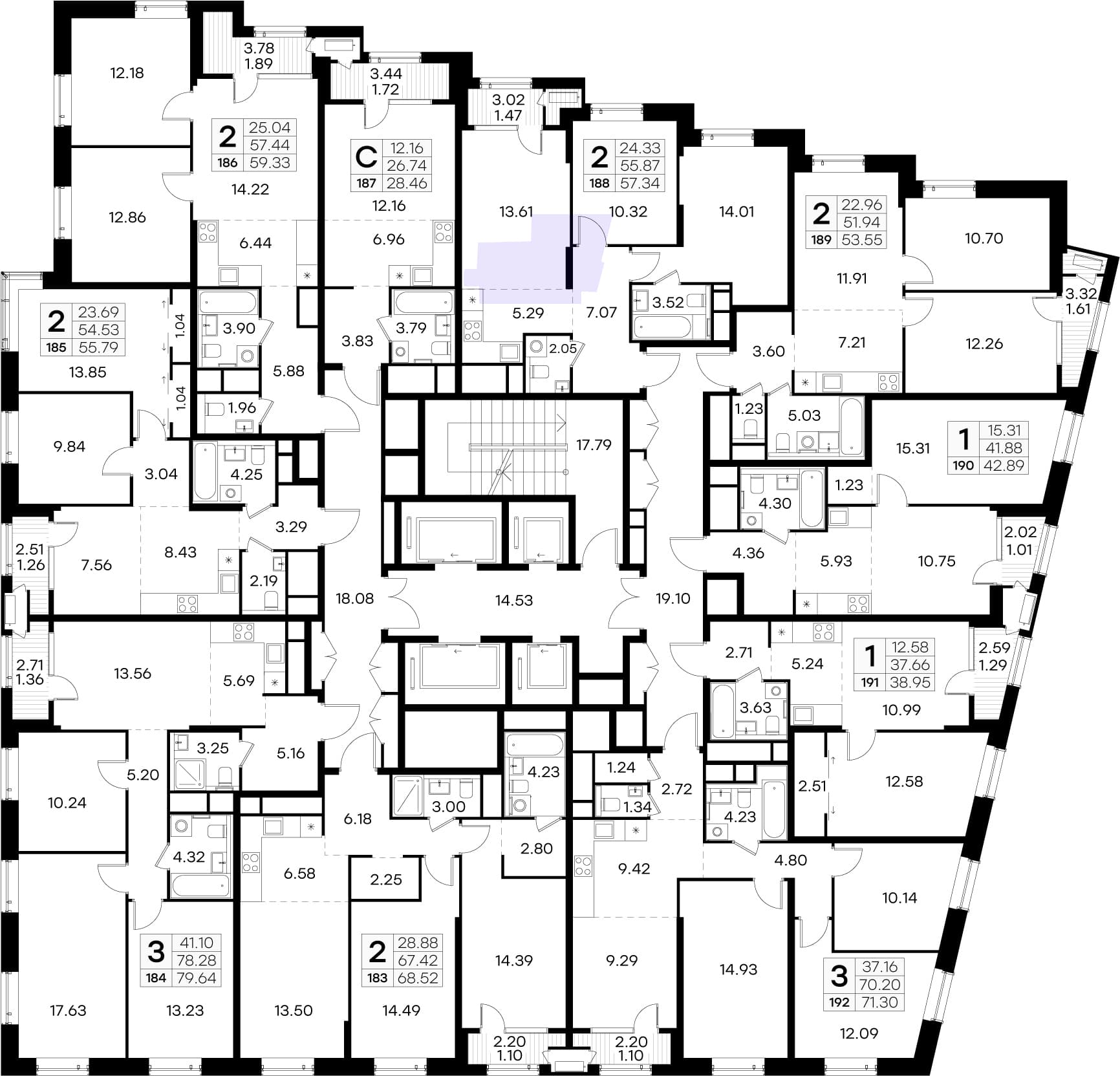 Расположение на этаже