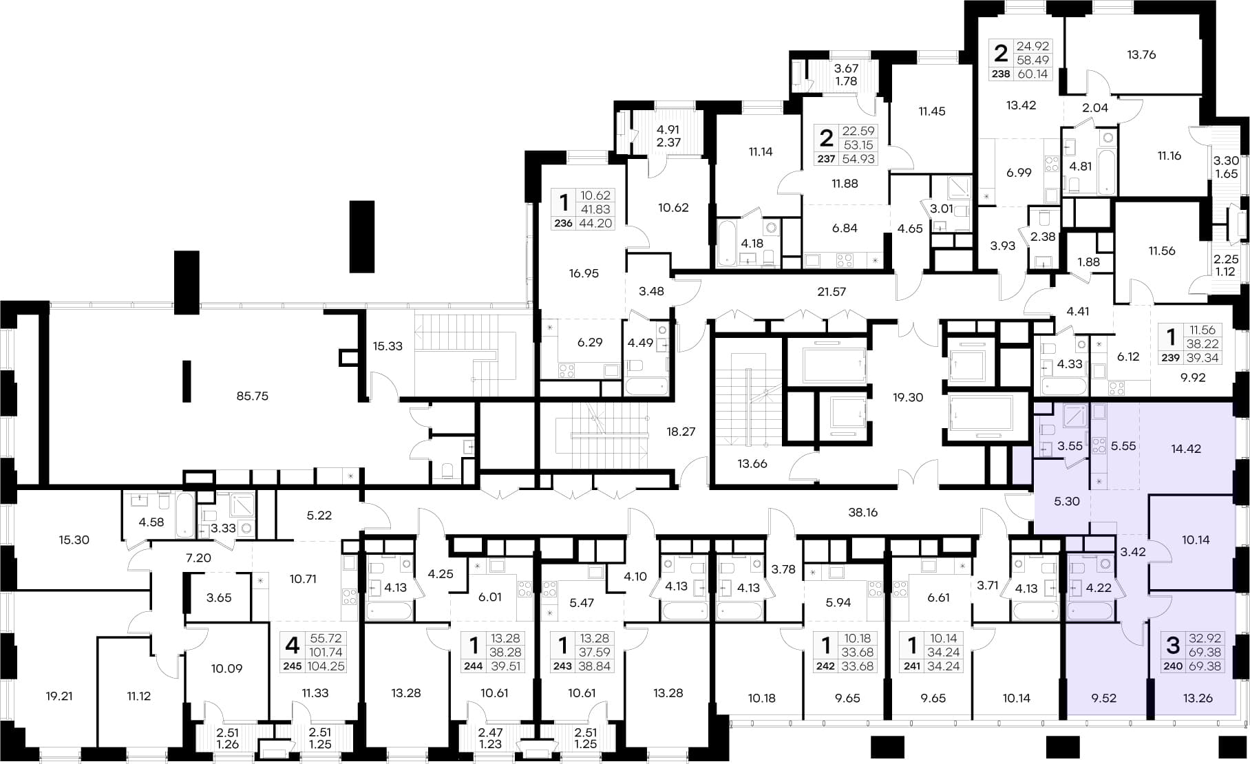 Расположение на этаже