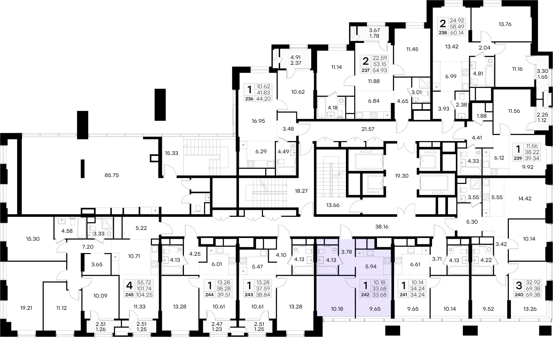 Расположение на этаже