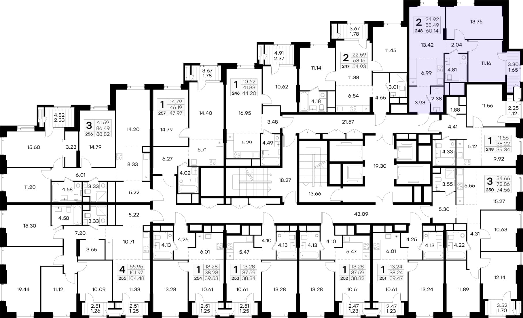 Расположение на этаже