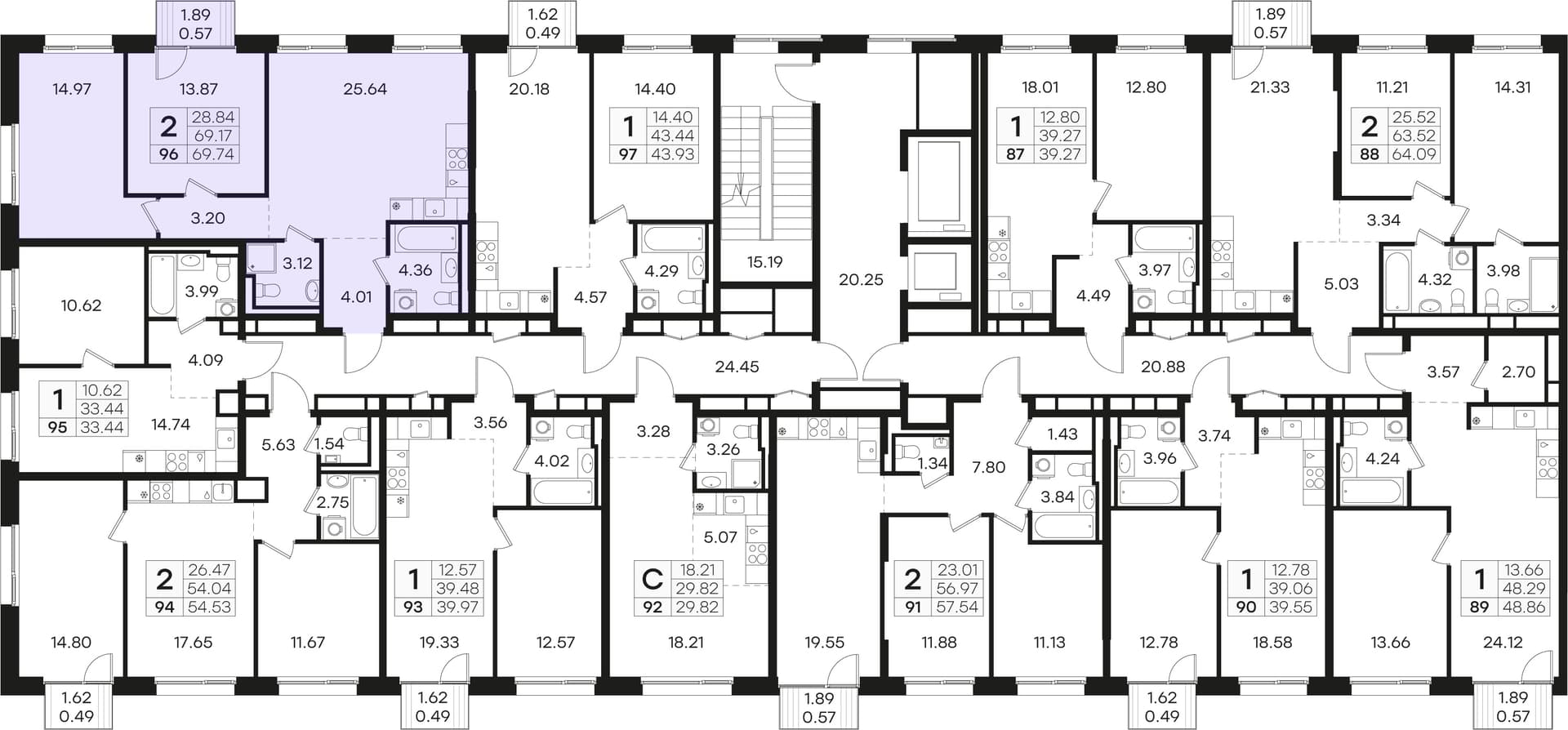 Расположение на этаже