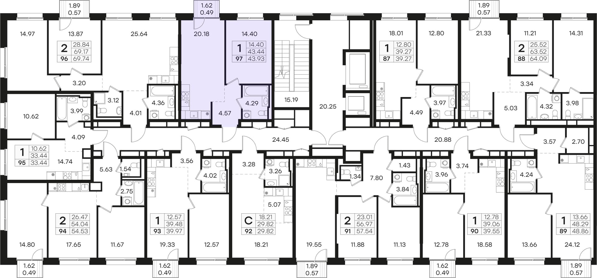 Расположение на этаже