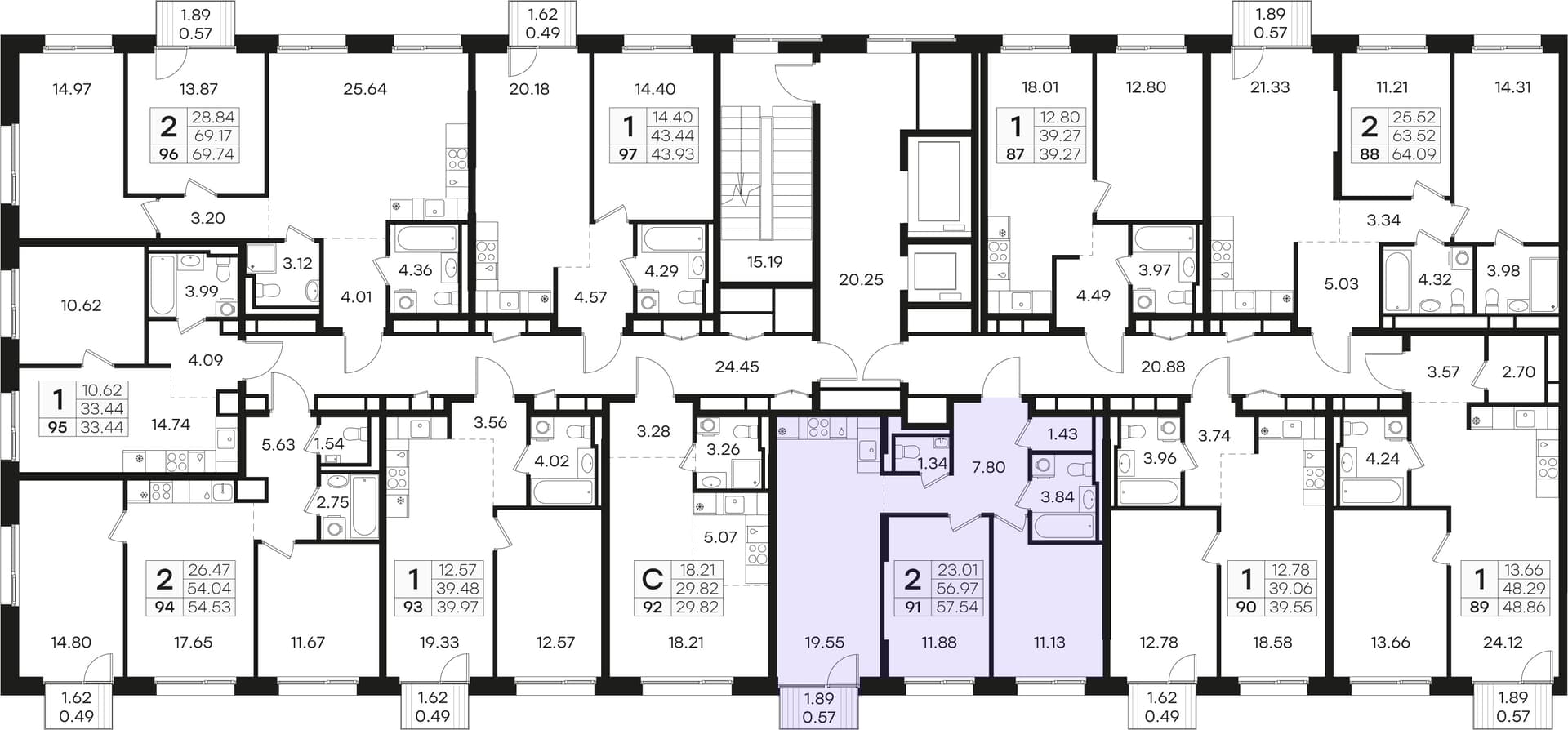 Расположение на этаже