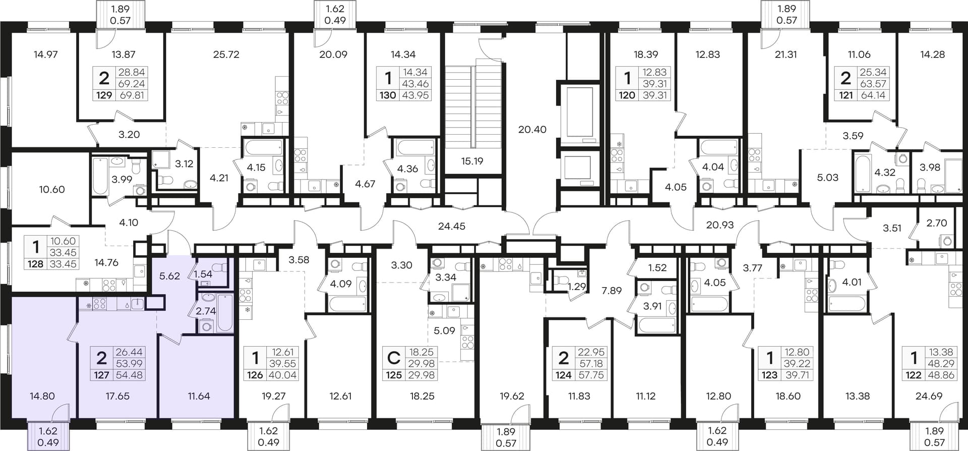 Расположение на этаже