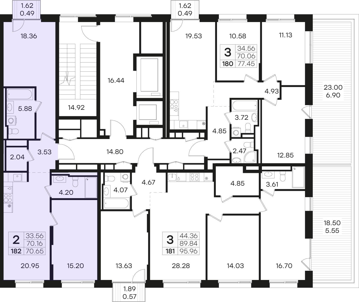 Расположение на этаже