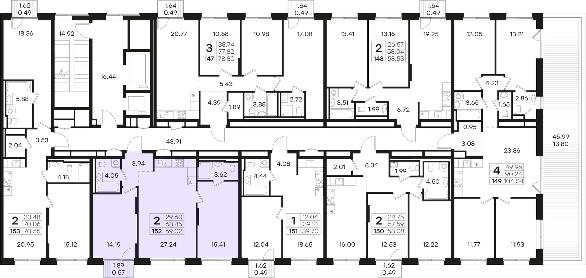 Расположение на этаже