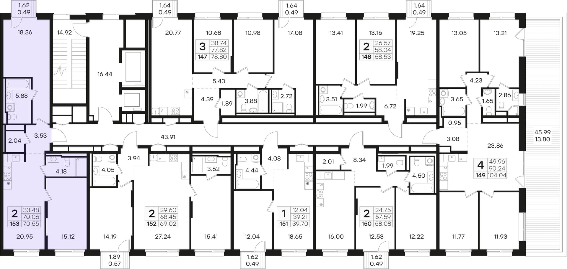 Расположение на этаже