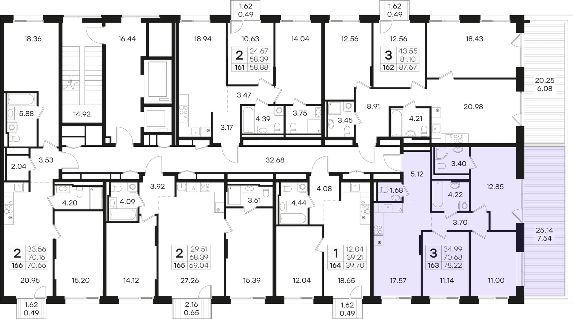 Расположение на этаже