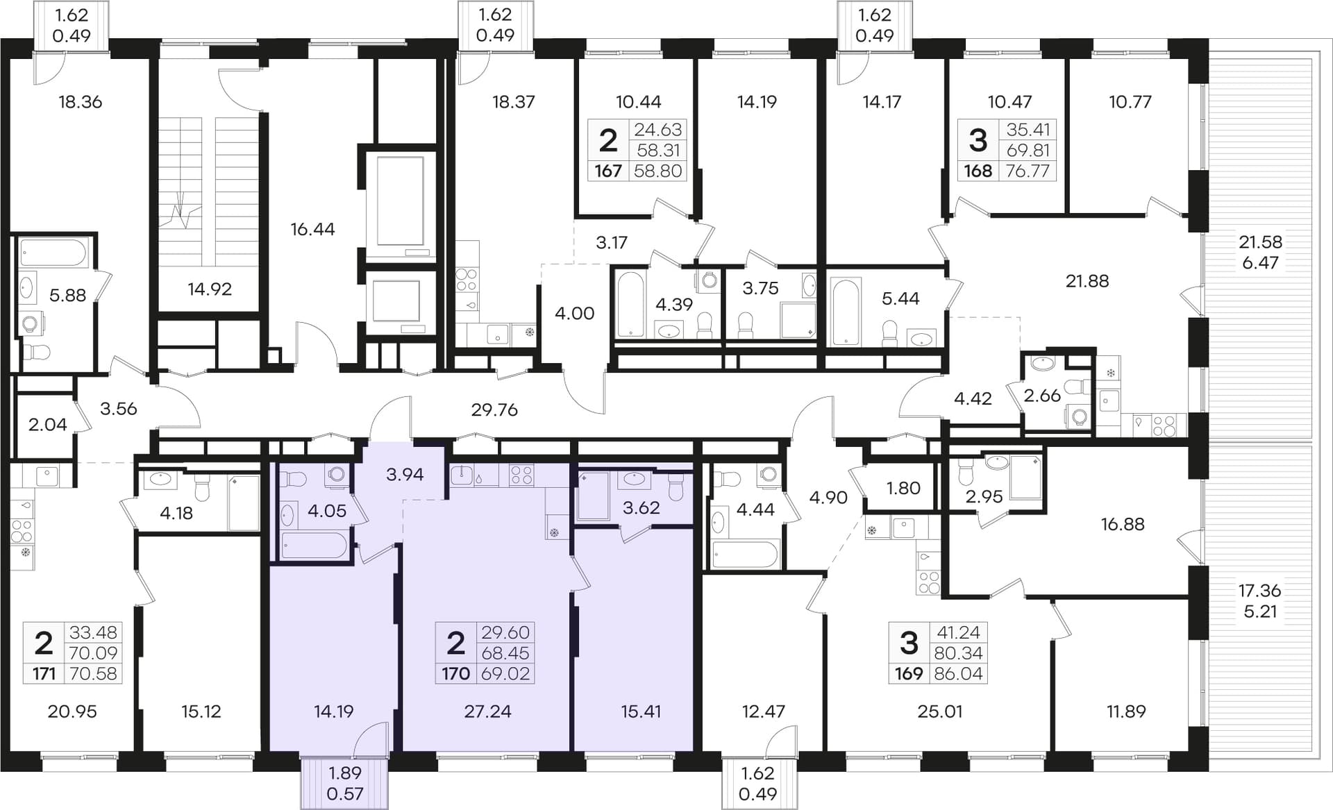 Расположение на этаже