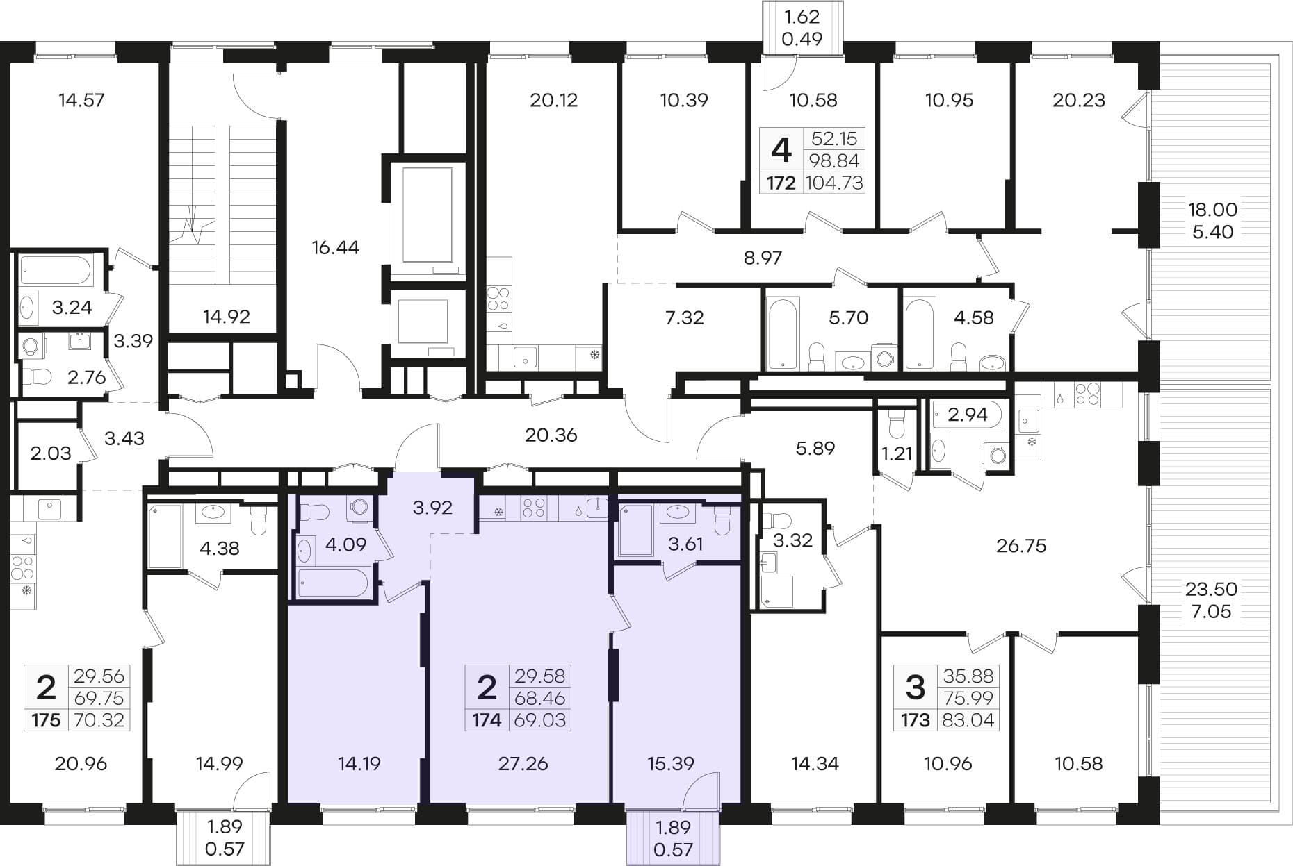 Расположение на этаже